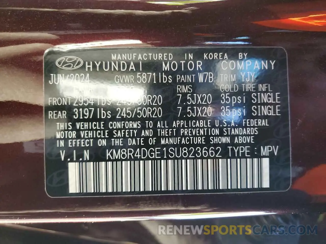 14 Photograph of a damaged car KM8R4DGE1SU823662 HYUNDAI PALISADE 2025
