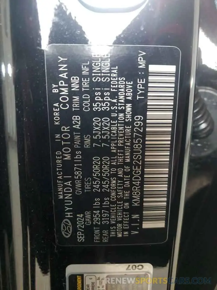 13 Photograph of a damaged car KM8R4DGE2SU857299 HYUNDAI PALISADE 2025