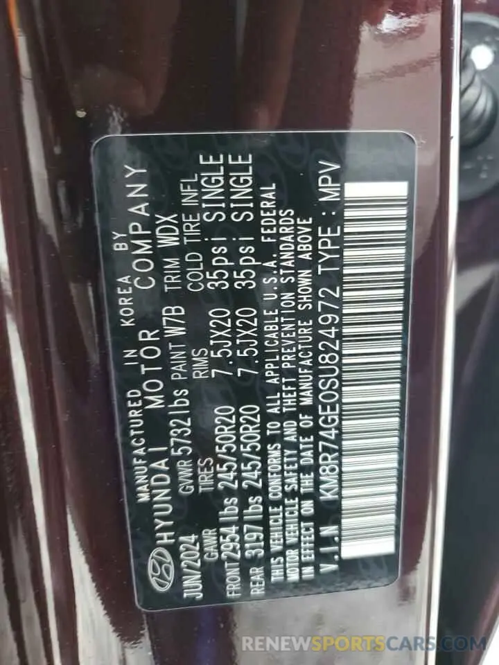 13 Photograph of a damaged car KM8R74GE0SU824972 HYUNDAI PALISADE 2025