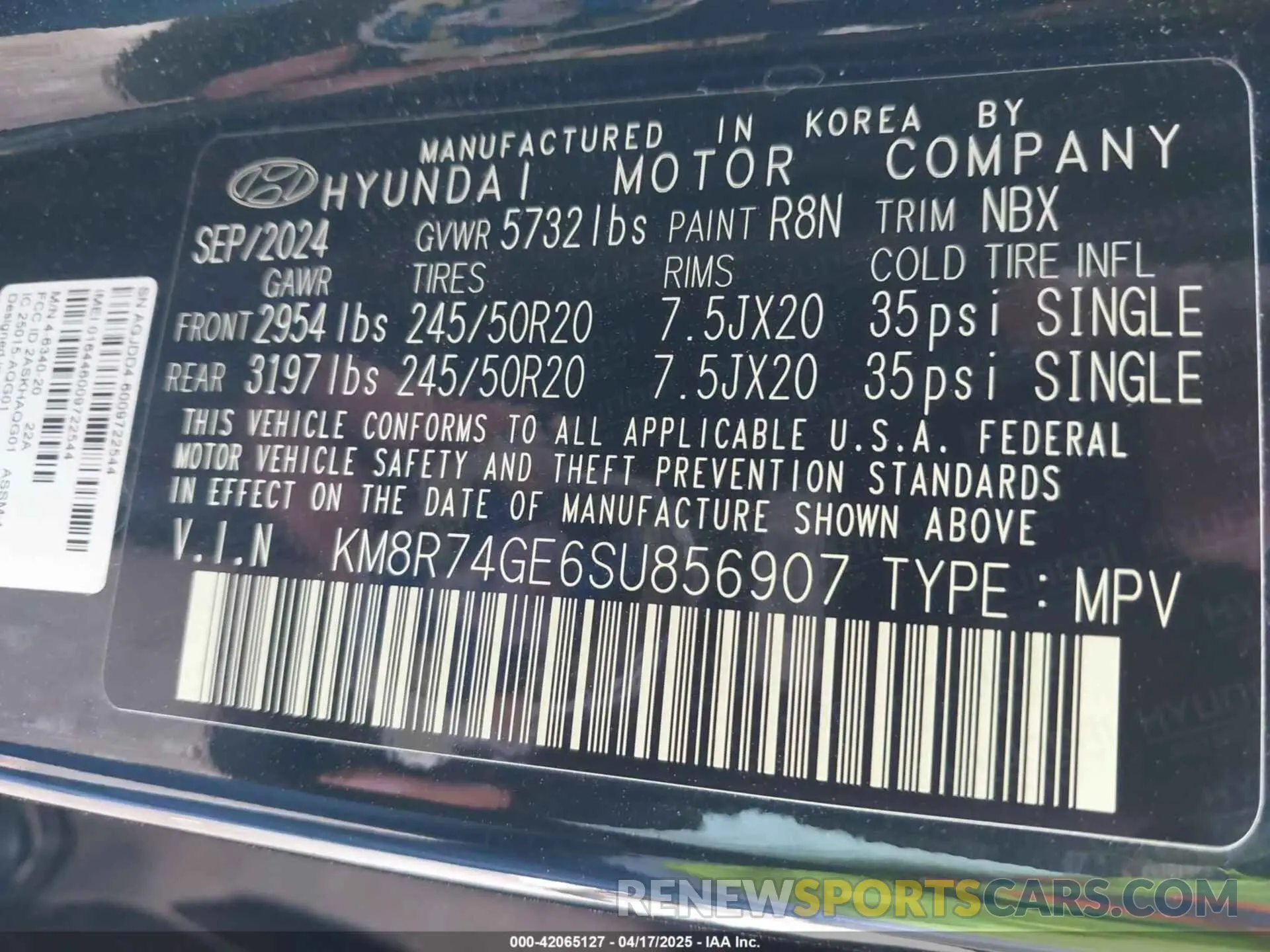 9 Photograph of a damaged car KM8R74GE6SU856907 HYUNDAI PALISADE 2025