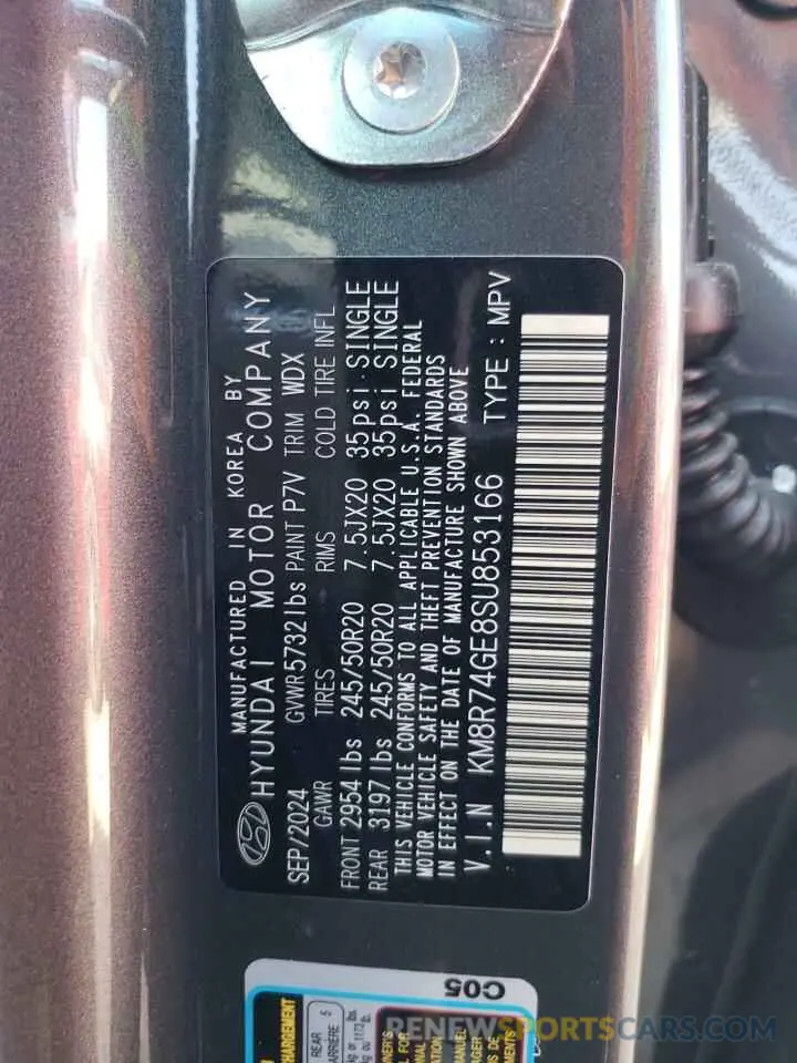 13 Photograph of a damaged car KM8R74GE8SU853166 HYUNDAI PALISADE 2025