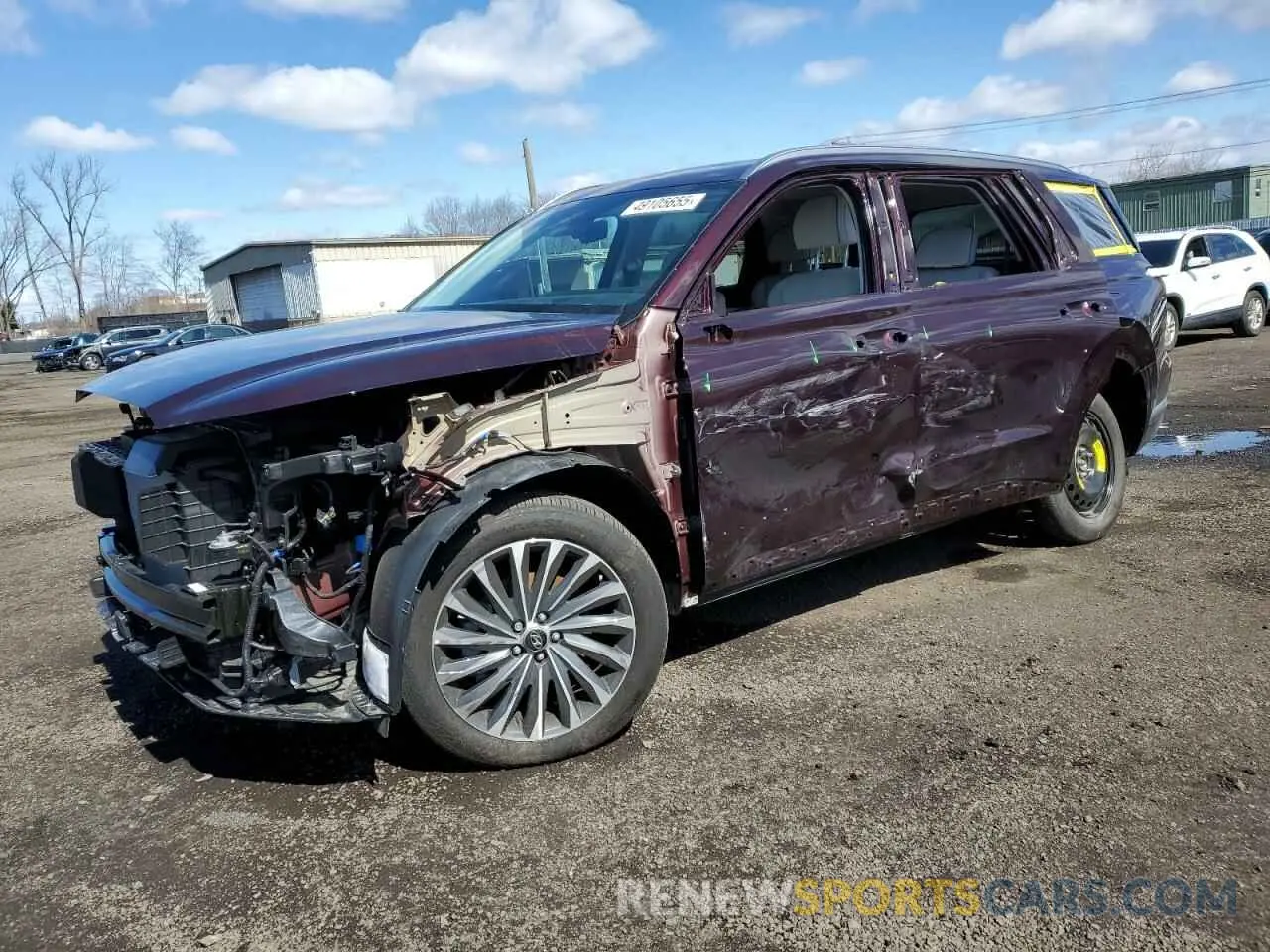 1 Photograph of a damaged car KM8R7DGE8SU825044 HYUNDAI PALISADE 2025