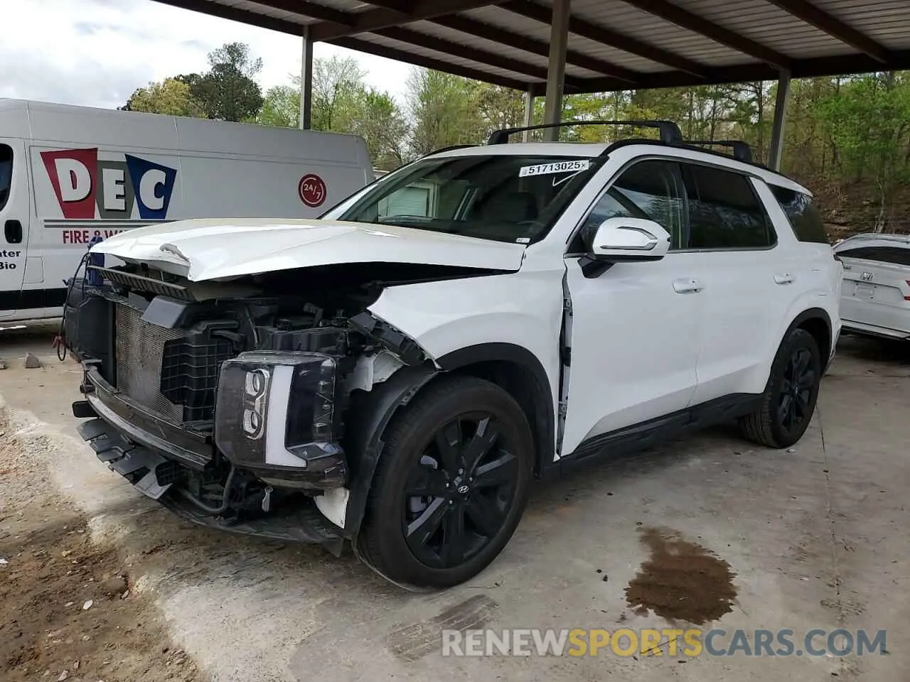 1 Photograph of a damaged car KM8R34GE6PU589724 HYUNDAI PALISADE X 2023