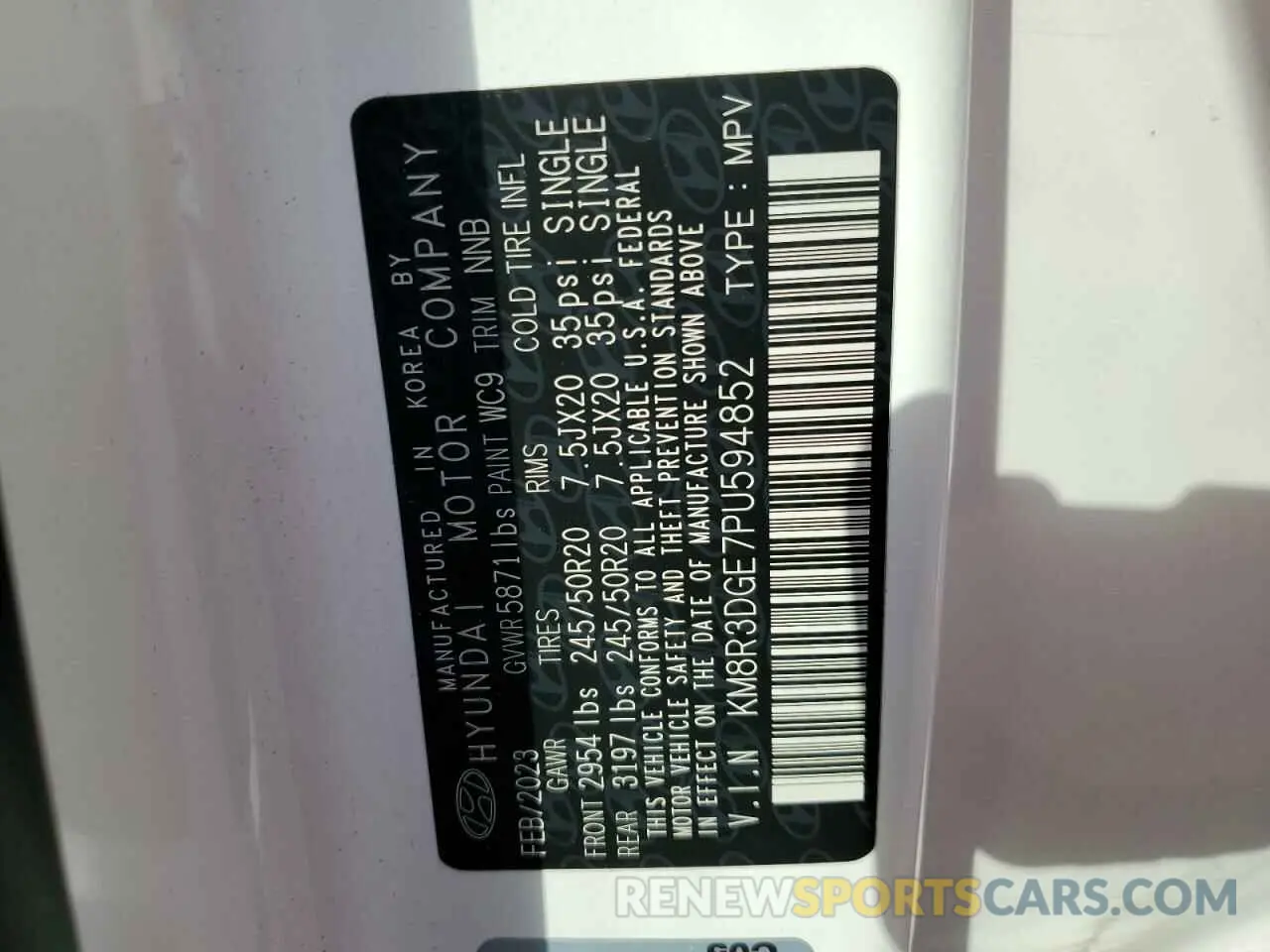 13 Photograph of a damaged car KM8R3DGE7PU594852 HYUNDAI PALISADE X 2023