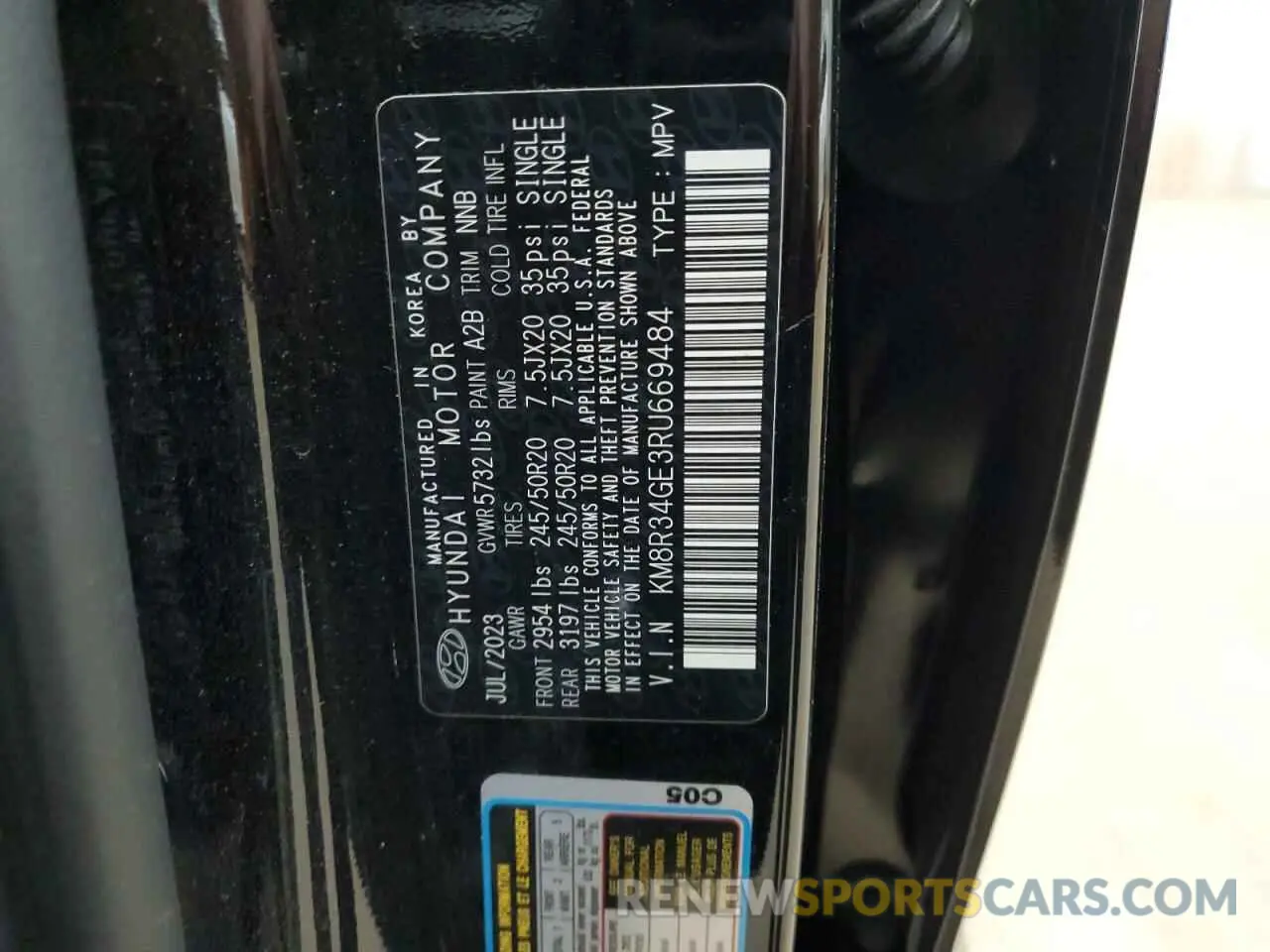 13 Photograph of a damaged car KM8R34GE3RU669484 HYUNDAI PALISADE X 2024