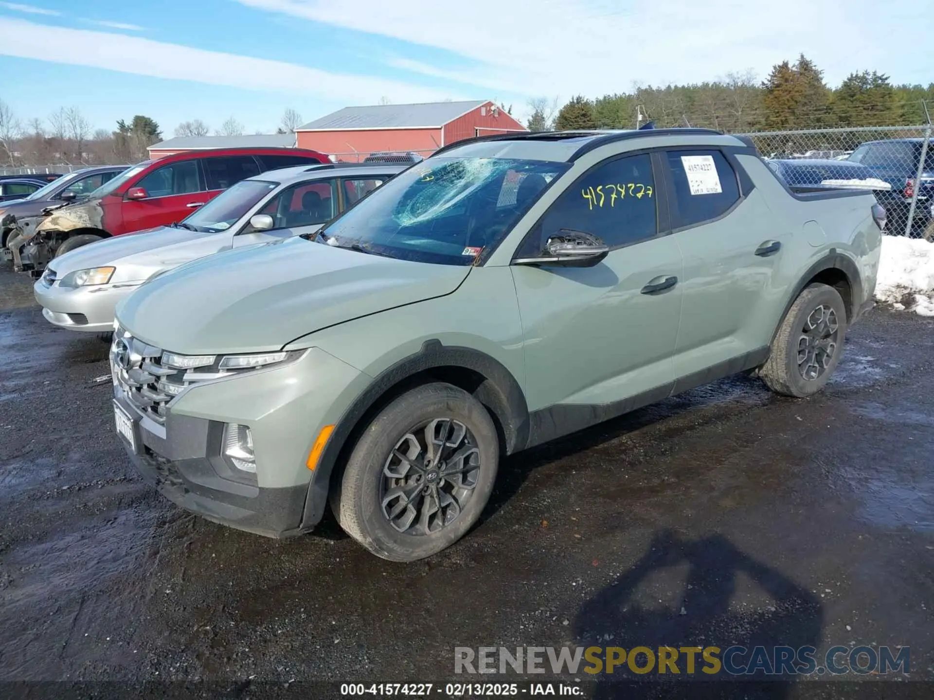 2 Photograph of a damaged car 5NTJC4AE1NH013087 HYUNDAI SANTA CRUZ 2022