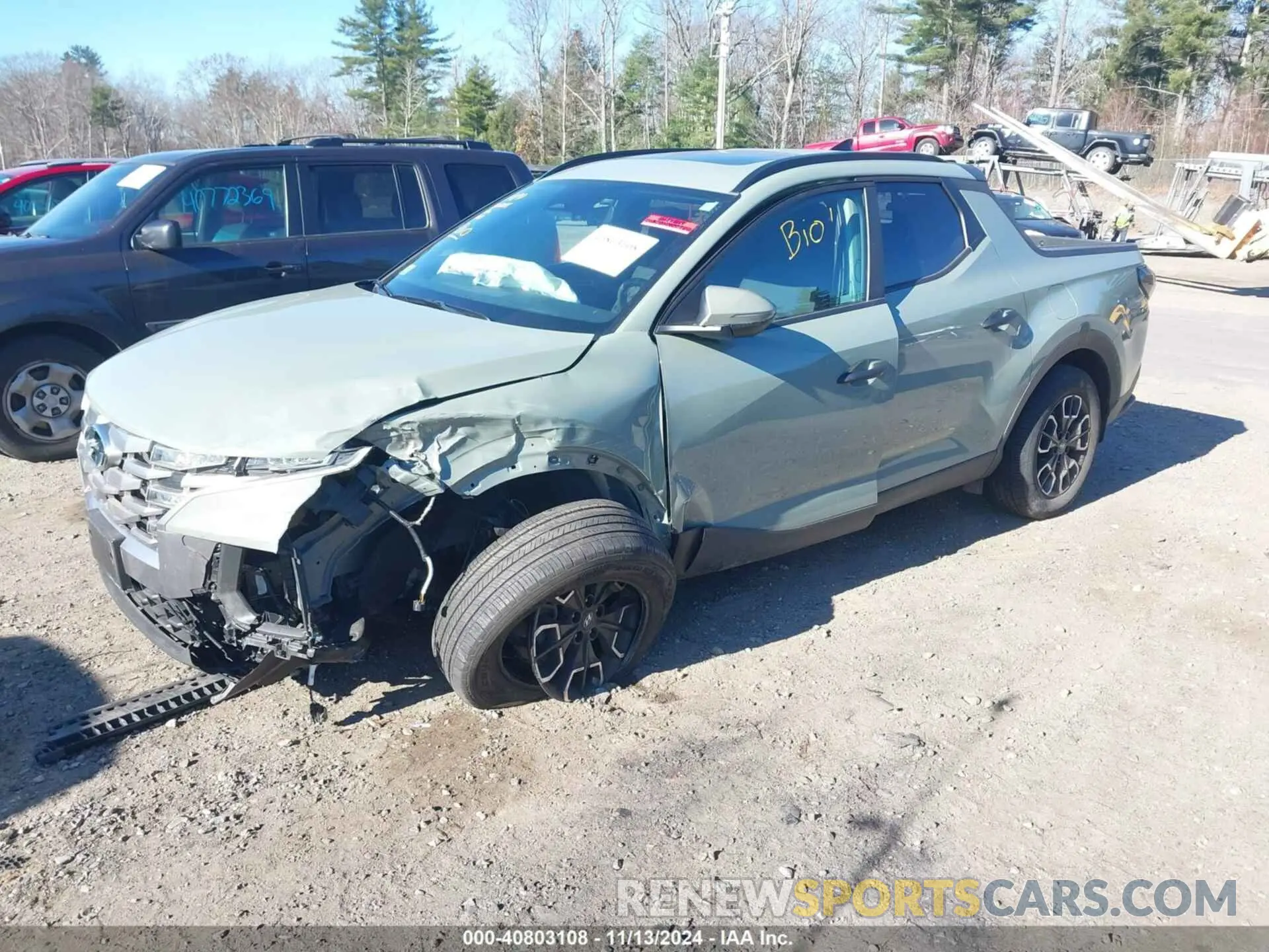 2 Photograph of a damaged car 5NTJCDAE3NH038055 HYUNDAI SANTA CRUZ 2022