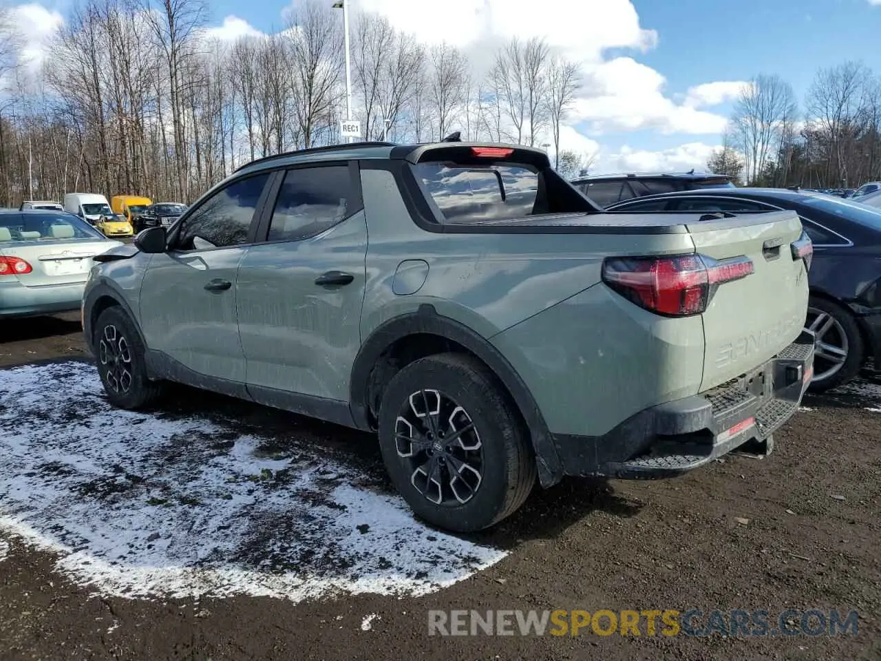 2 Photograph of a damaged car 5NTJCDAE5NH024321 HYUNDAI SANTA CRUZ 2022