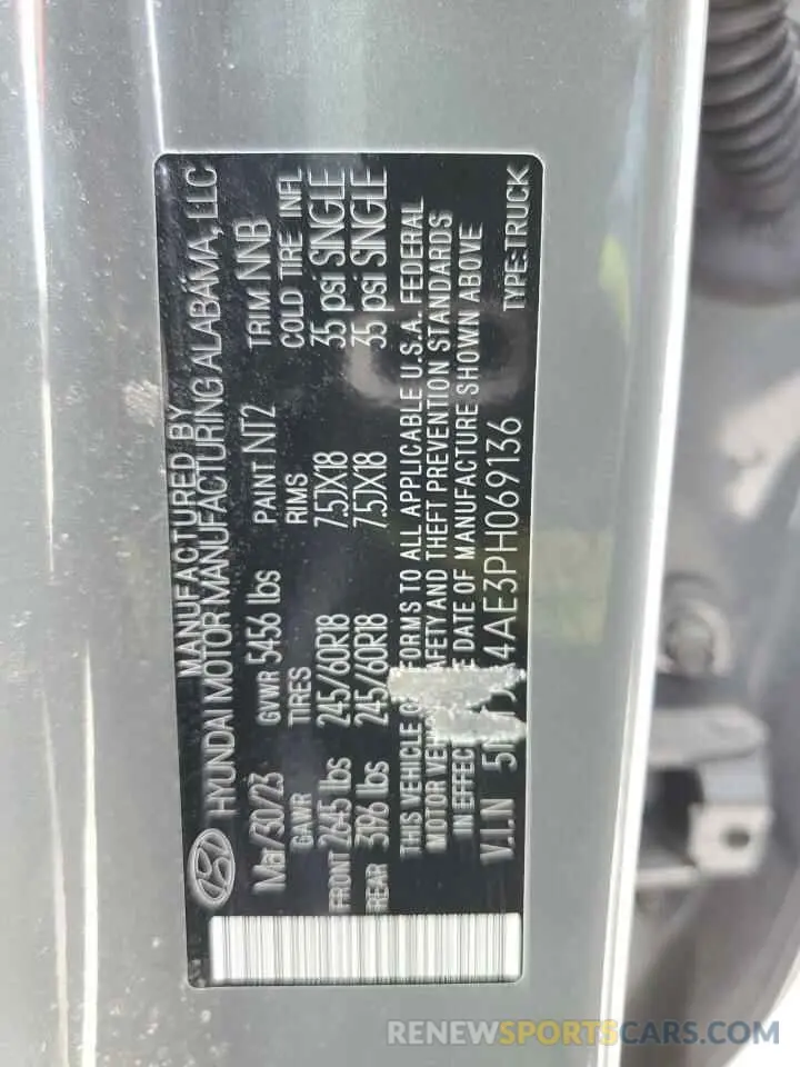 14 Photograph of a damaged car 5NTJA4AE3PH069136 HYUNDAI SANTA CRUZ 2023
