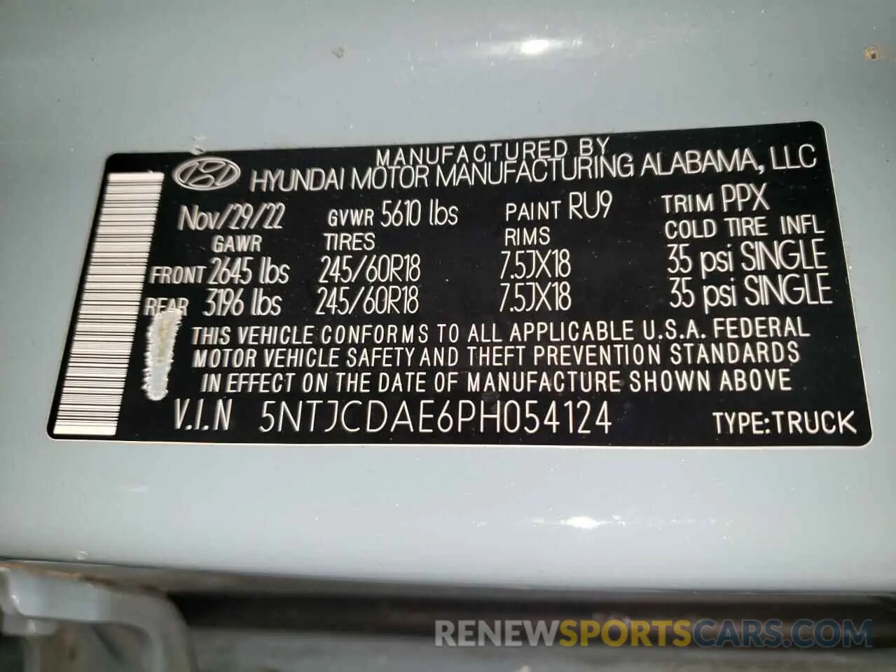 15 Photograph of a damaged car 5NTJCDAE6PH054124 HYUNDAI SANTA CRUZ 2023
