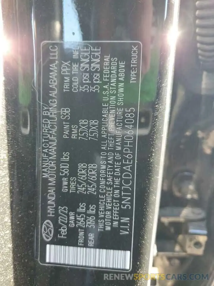 14 Photograph of a damaged car 5NTJCDAE6PH064085 HYUNDAI SANTA CRUZ 2023