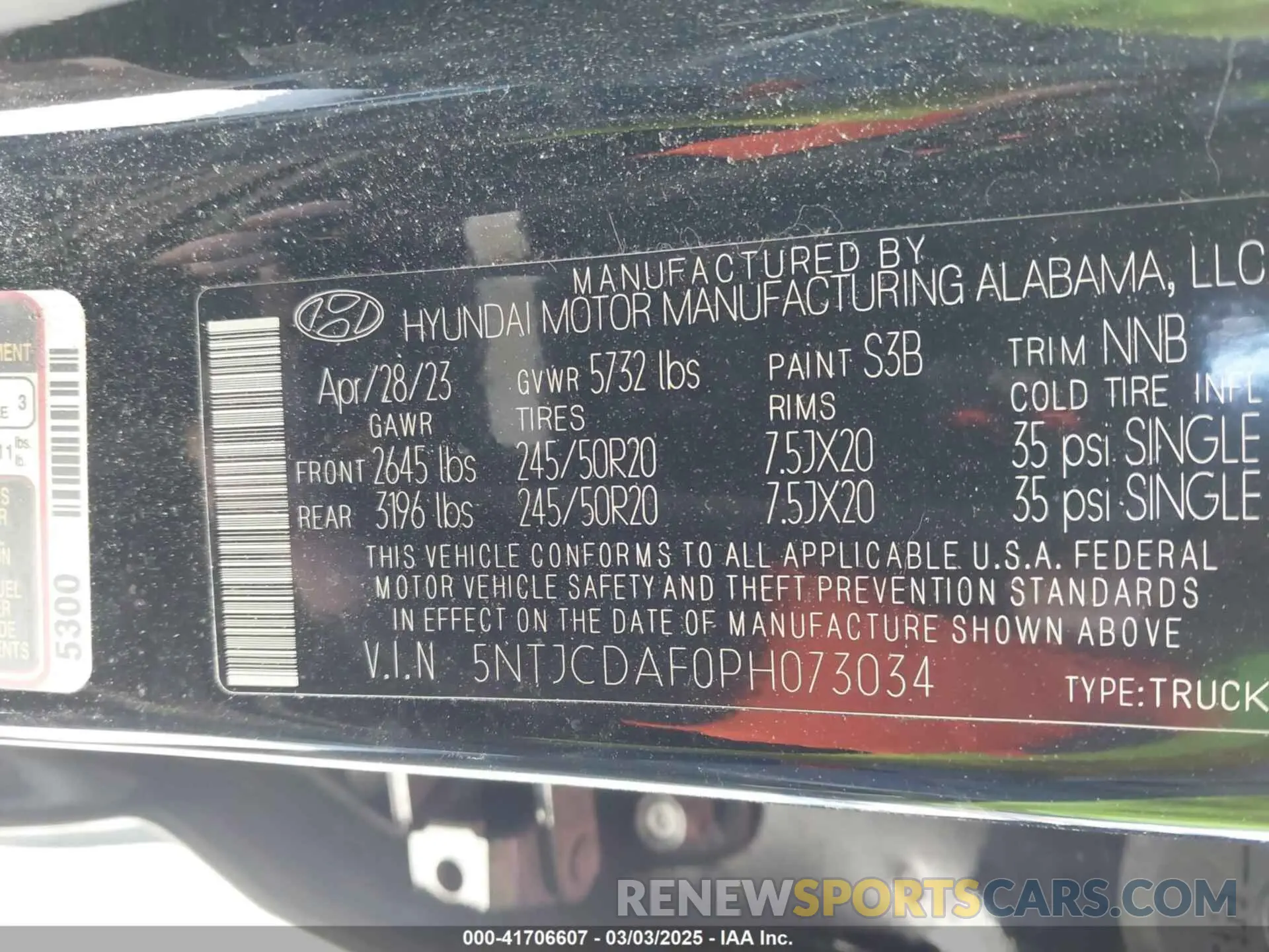 9 Photograph of a damaged car 5NTJCDAF0PH073034 HYUNDAI SANTA CRUZ 2023