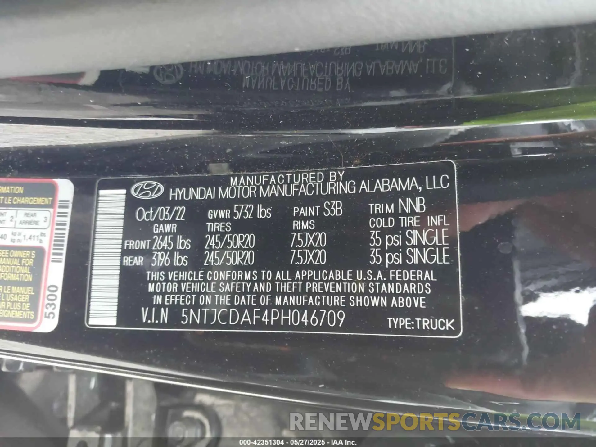 9 Photograph of a damaged car 5NTJCDAF4PH046709 HYUNDAI SANTA CRUZ 2023