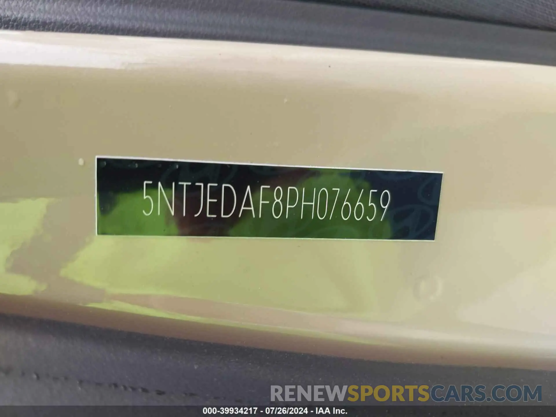 9 Photograph of a damaged car 5NTJEDAF8PH076659 HYUNDAI SANTA CRUZ 2023