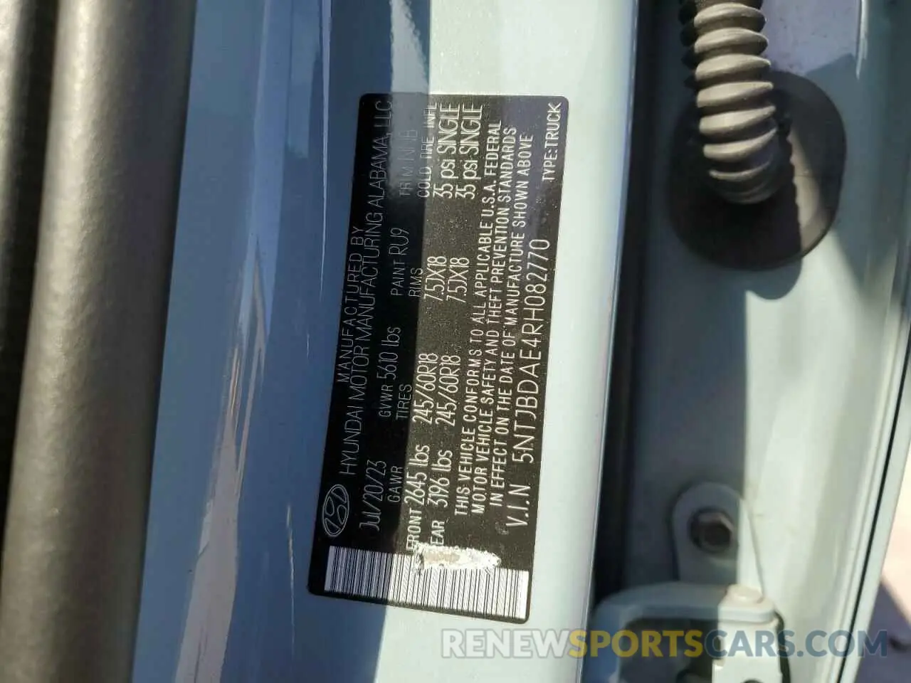 13 Photograph of a damaged car 5NTJBDAE4RH082770 HYUNDAI SANTA CRUZ 2024