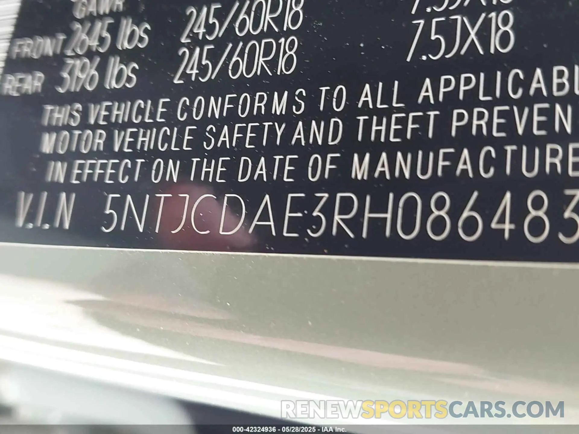 9 Photograph of a damaged car 5NTJCDAE3RH086483 HYUNDAI SANTA CRUZ 2024