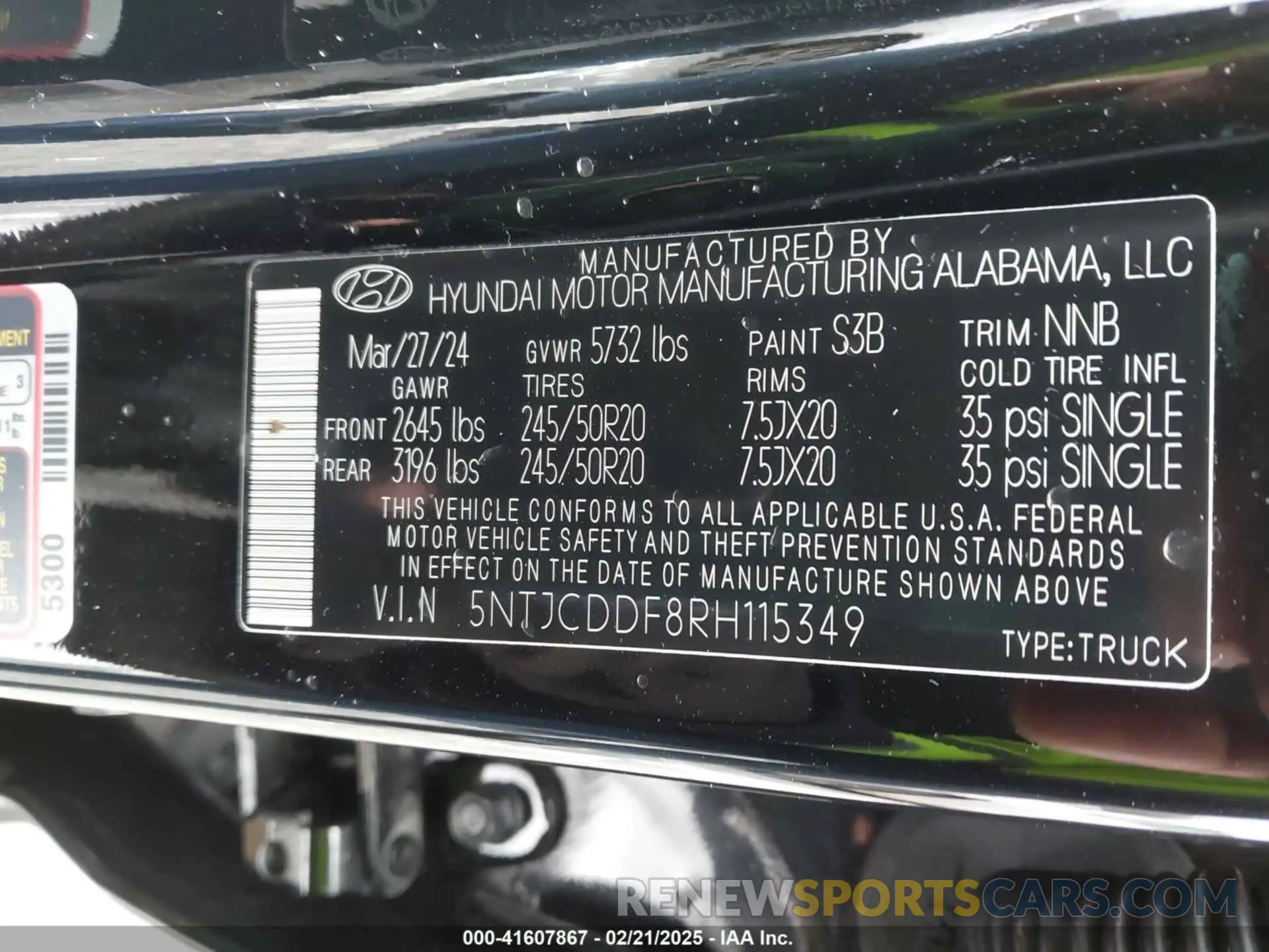 9 Photograph of a damaged car 5NTJCDDF8RH115349 HYUNDAI SANTA CRUZ 2024
