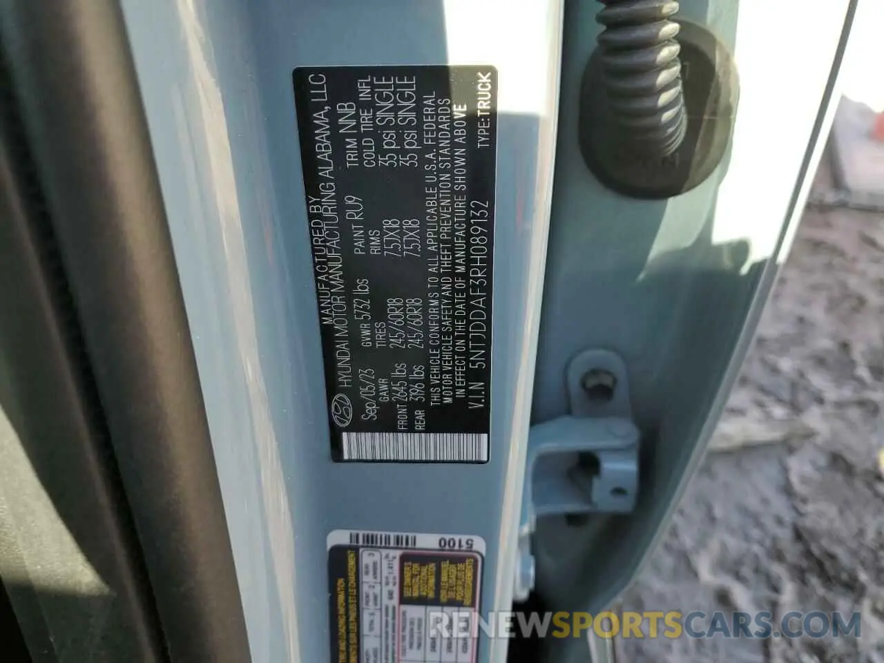 12 Photograph of a damaged car 5NTJDDAF3RH089132 HYUNDAI SANTA CRUZ 2024