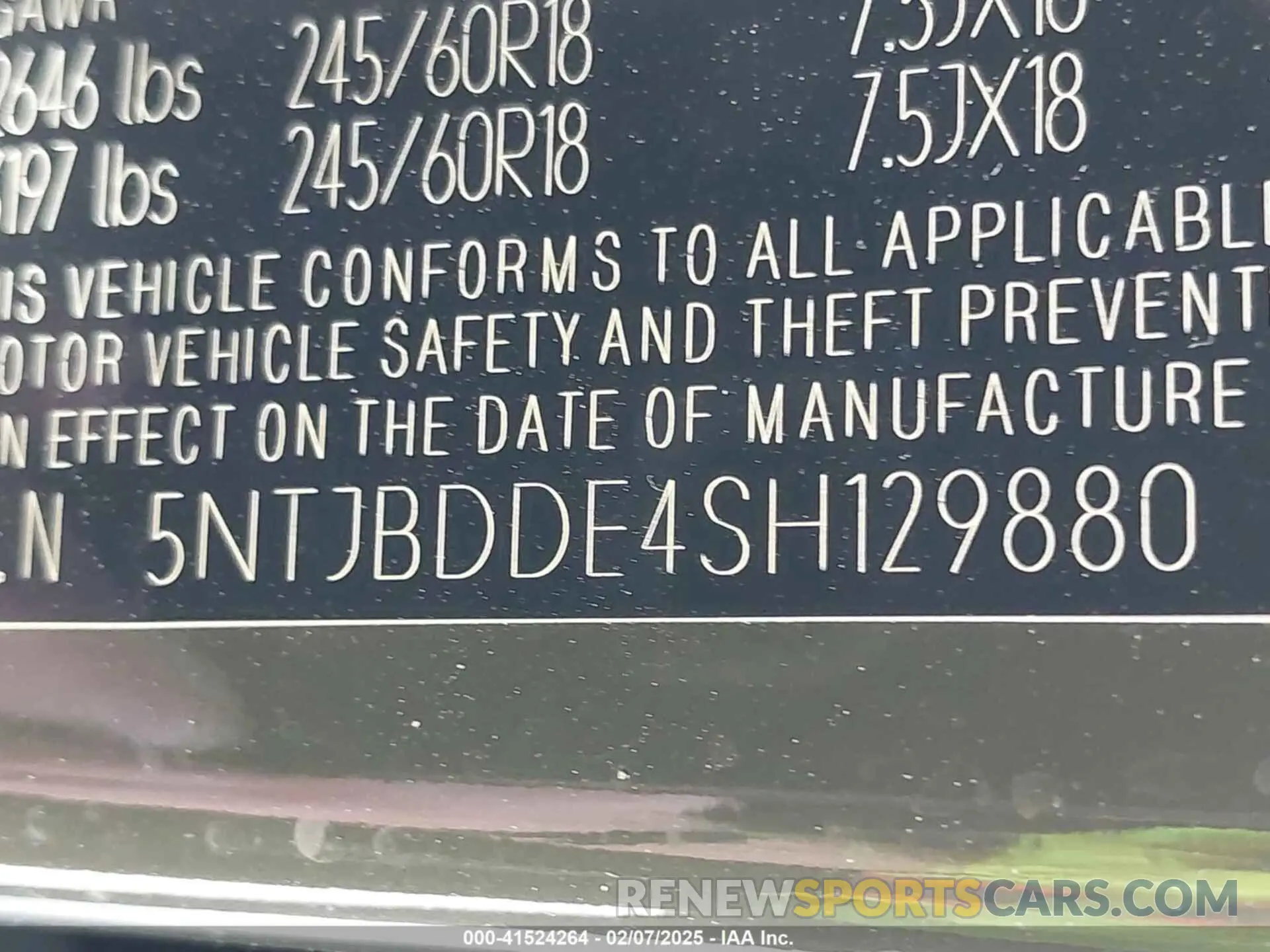 9 Photograph of a damaged car 5NTJBDDE4SH129880 HYUNDAI SANTA CRUZ 2025
