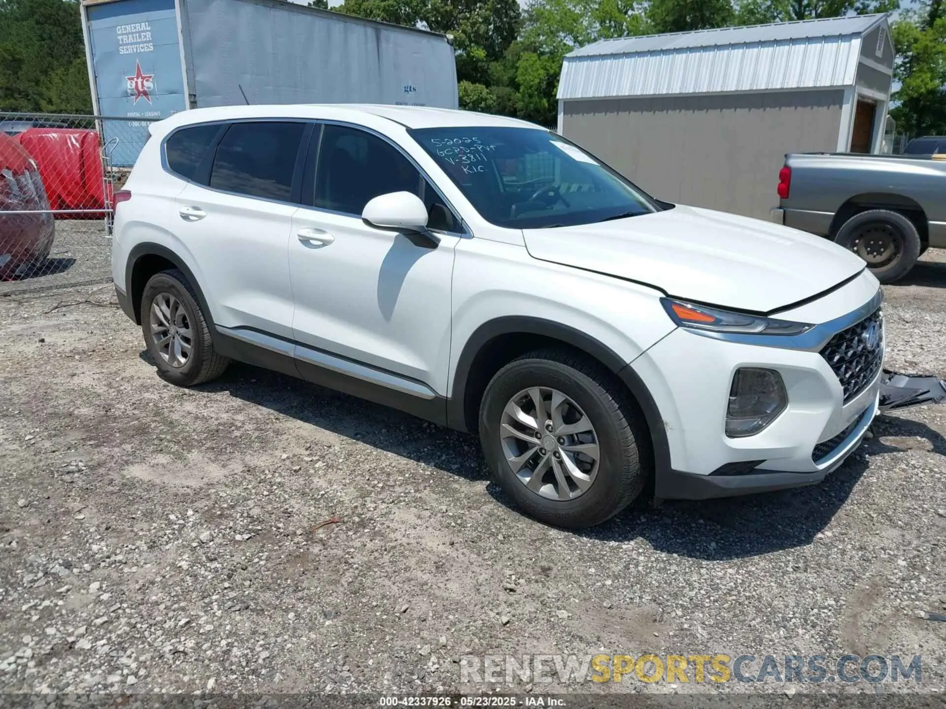 1 Photograph of a damaged car 5NMS23AD0KH013811 HYUNDAI SANTA FE 2019