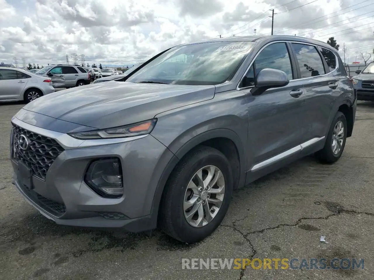 1 Photograph of a damaged car 5NMS23AD0KH074852 HYUNDAI SANTA FE 2019
