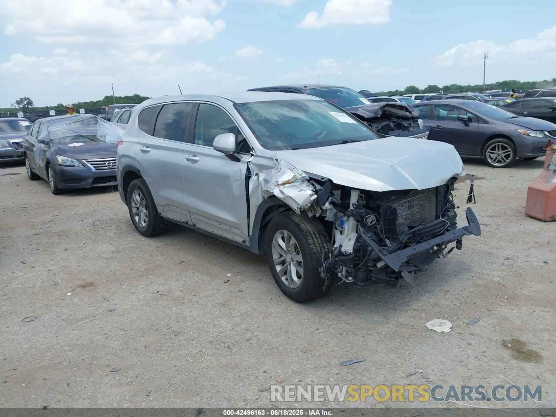 1 Photograph of a damaged car 5NMS23AD1KH015566 HYUNDAI SANTA FE 2019