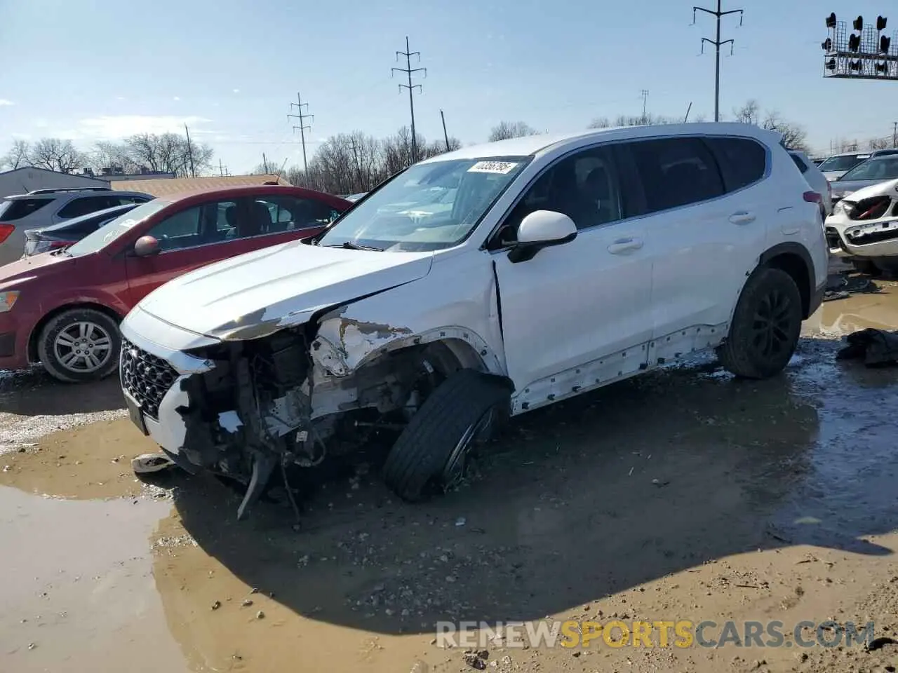 1 Photograph of a damaged car 5NMS23AD2KH010005 HYUNDAI SANTA FE 2019
