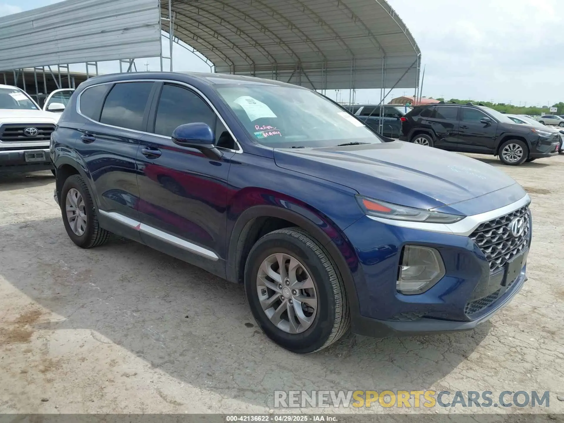 1 Photograph of a damaged car 5NMS23AD2KH070480 HYUNDAI SANTA FE 2019