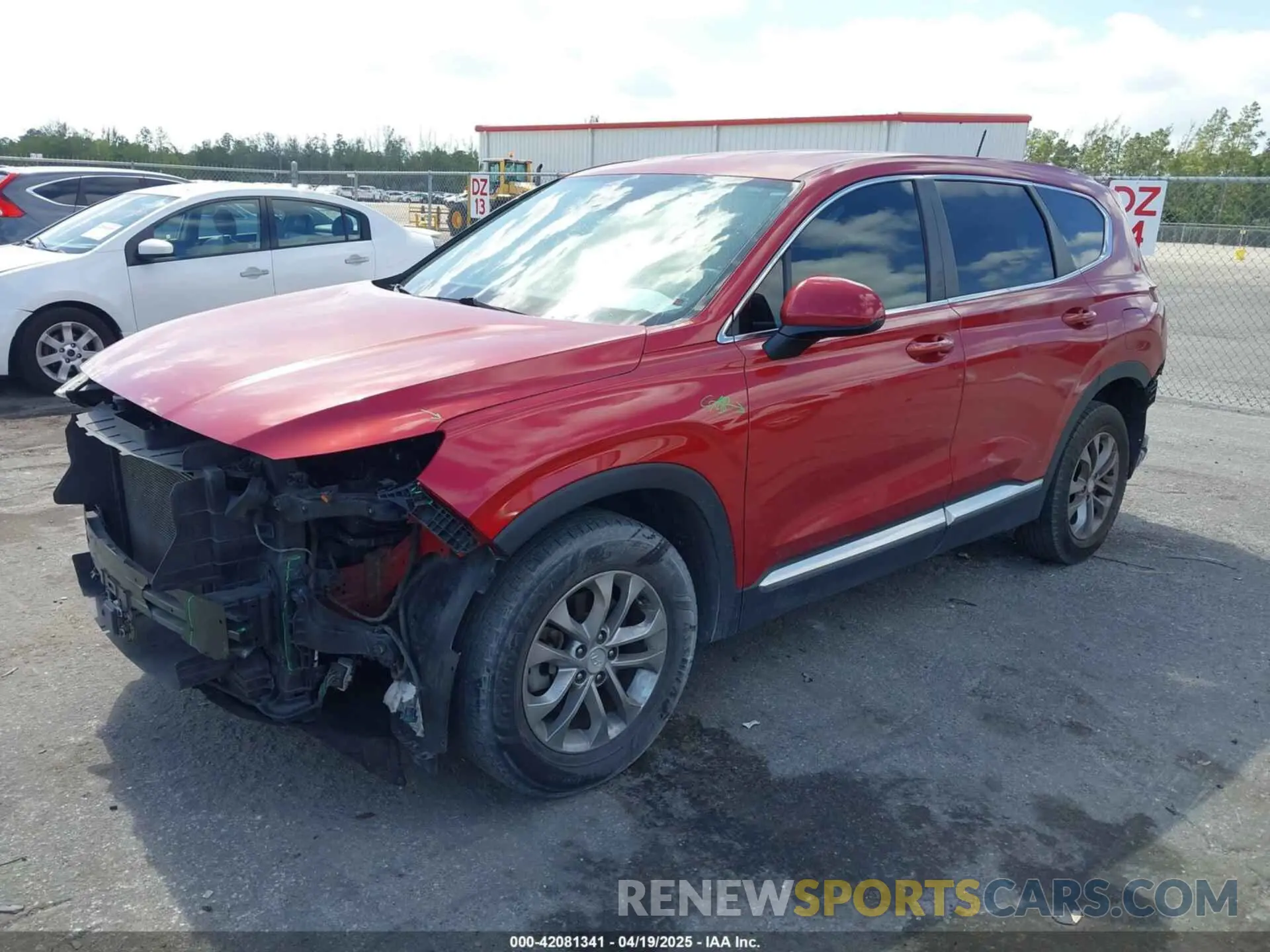 2 Photograph of a damaged car 5NMS23AD2KH126160 HYUNDAI SANTA FE 2019
