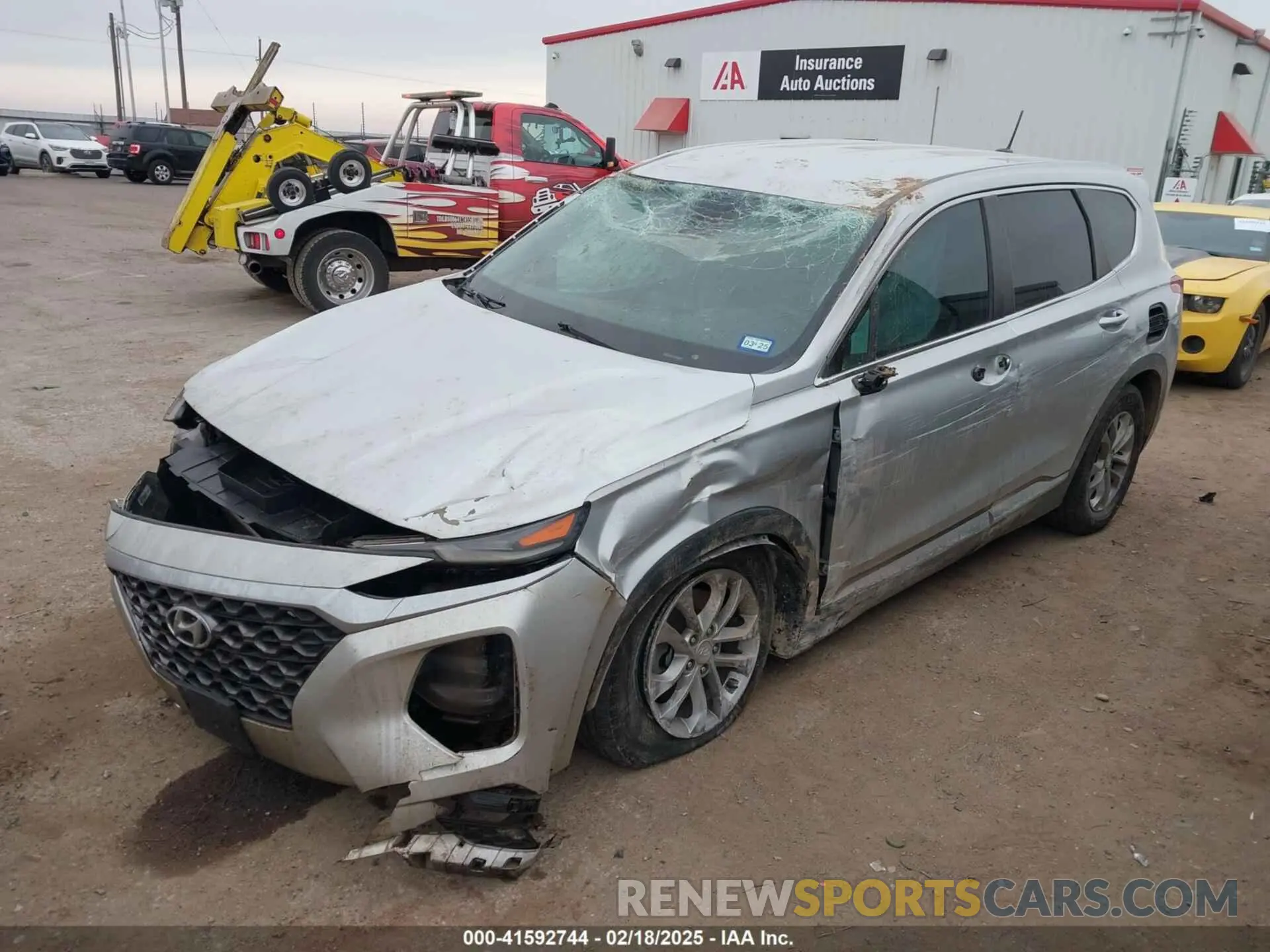 2 Photograph of a damaged car 5NMS23AD4KH034838 HYUNDAI SANTA FE 2019