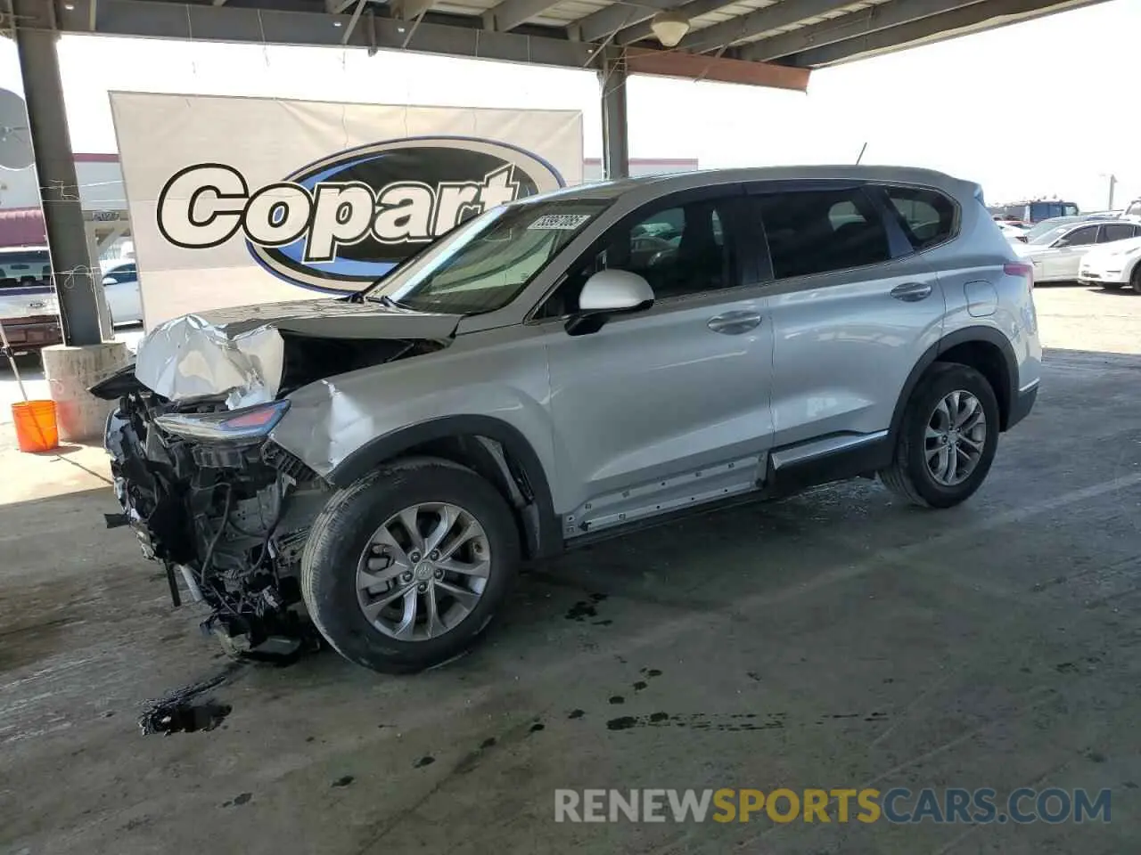 1 Photograph of a damaged car 5NMS23AD4KH043877 HYUNDAI SANTA FE 2019