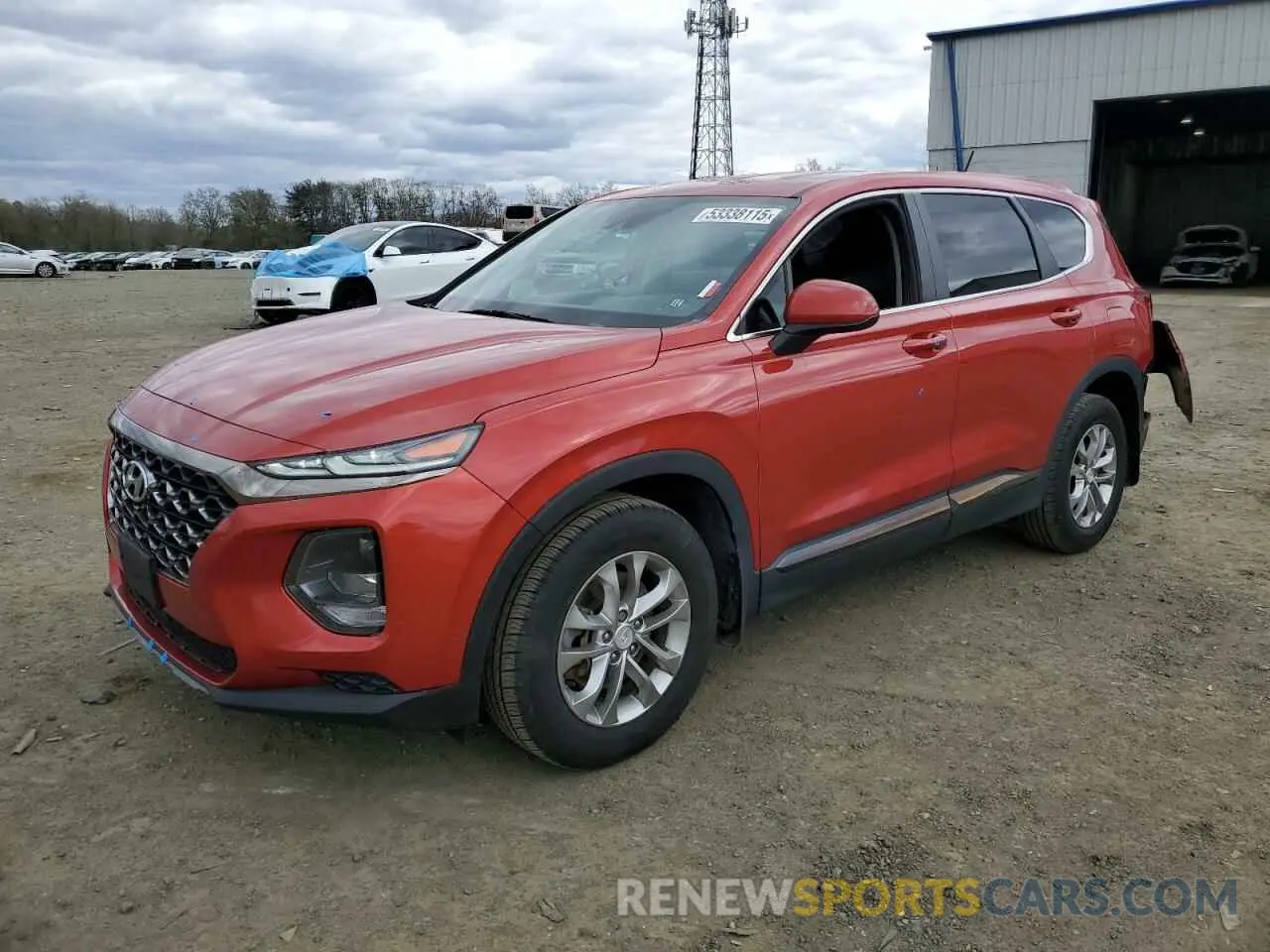 1 Photograph of a damaged car 5NMS23AD4KH117525 HYUNDAI SANTA FE 2019