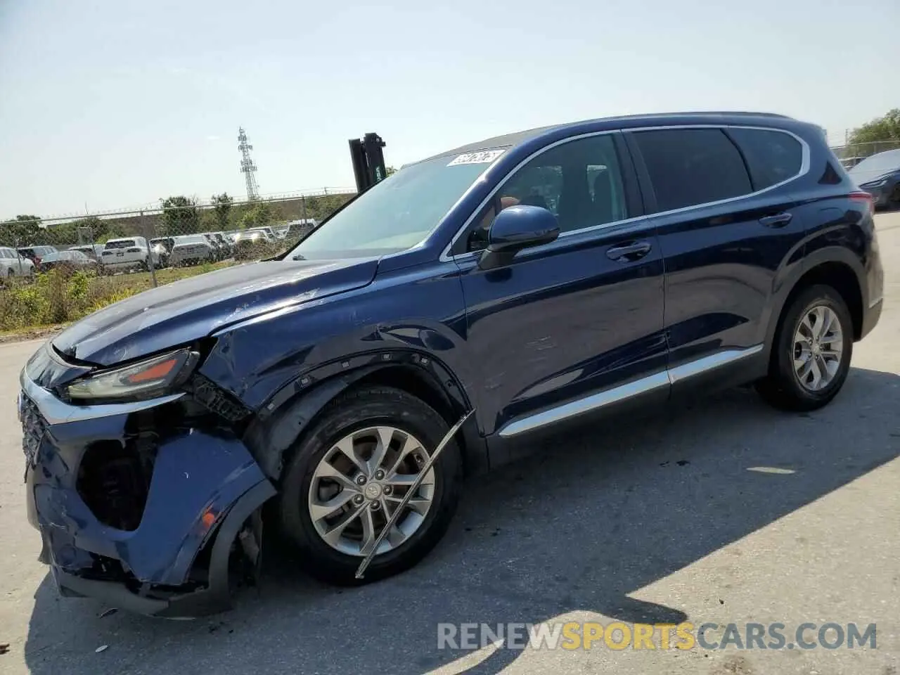 1 Photograph of a damaged car 5NMS23AD5KH041894 HYUNDAI SANTA FE 2019