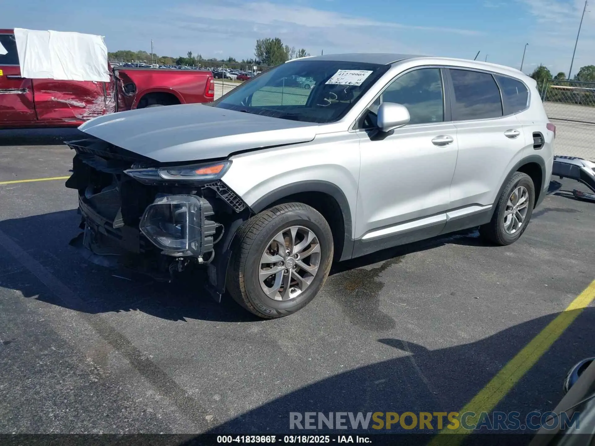 2 Photograph of a damaged car 5NMS23AD6KH085029 HYUNDAI SANTA FE 2019