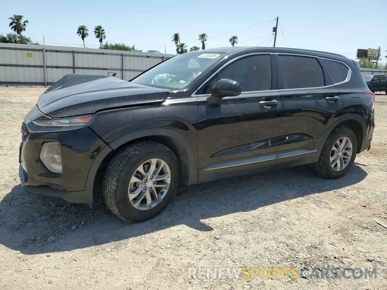1 Photograph of a damaged car 5NMS23AD7KH008783 HYUNDAI SANTA FE 2019