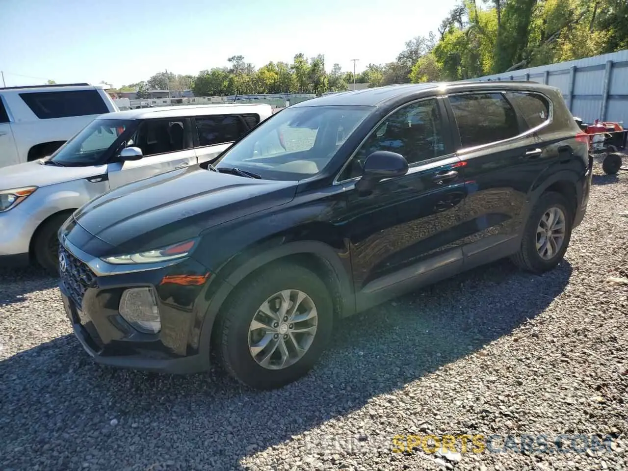 1 Photograph of a damaged car 5NMS23AD7KH087453 HYUNDAI SANTA FE 2019