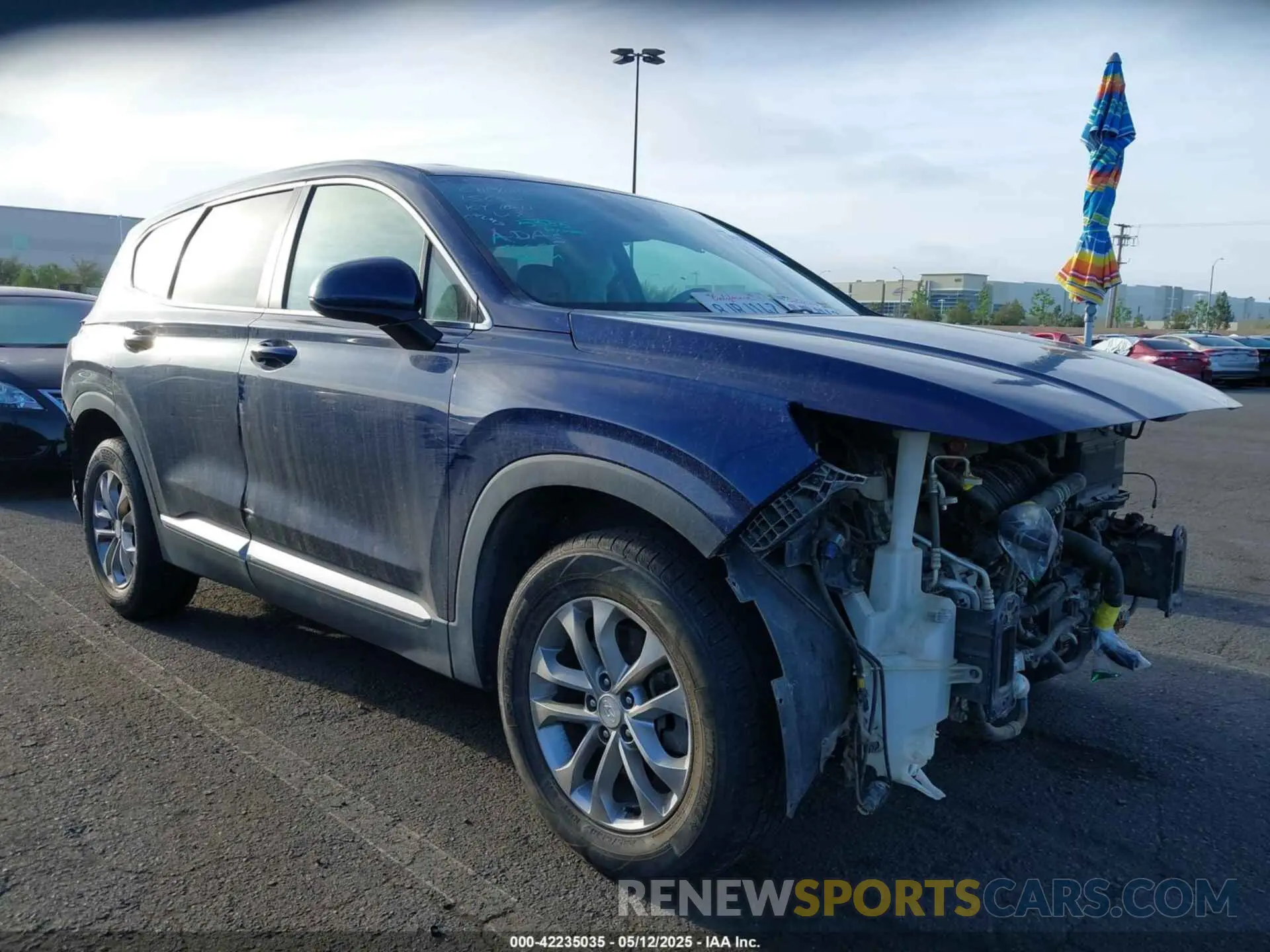 1 Photograph of a damaged car 5NMS23AD8KH096209 HYUNDAI SANTA FE 2019