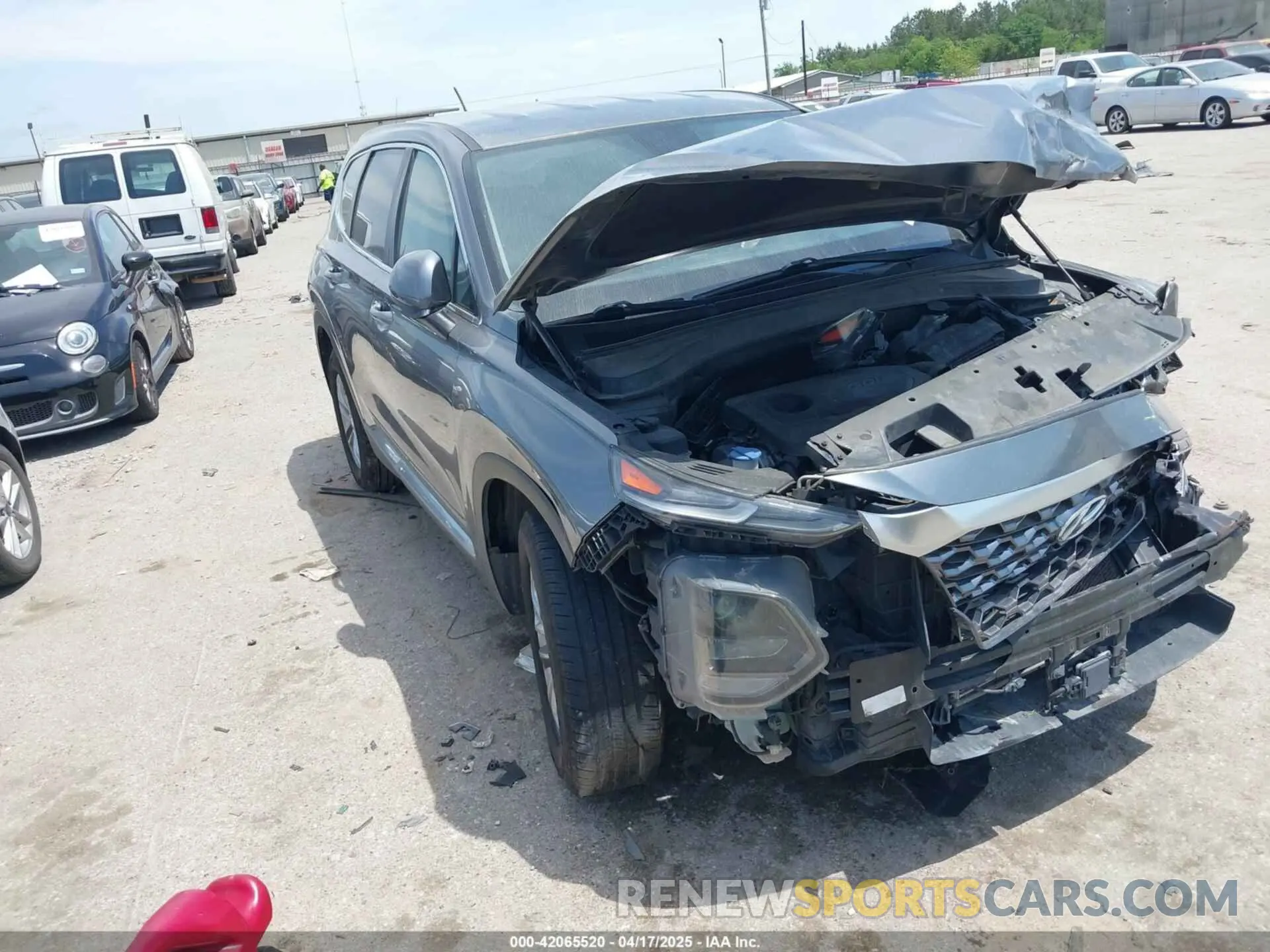 1 Photograph of a damaged car 5NMS23AD8KH096310 HYUNDAI SANTA FE 2019