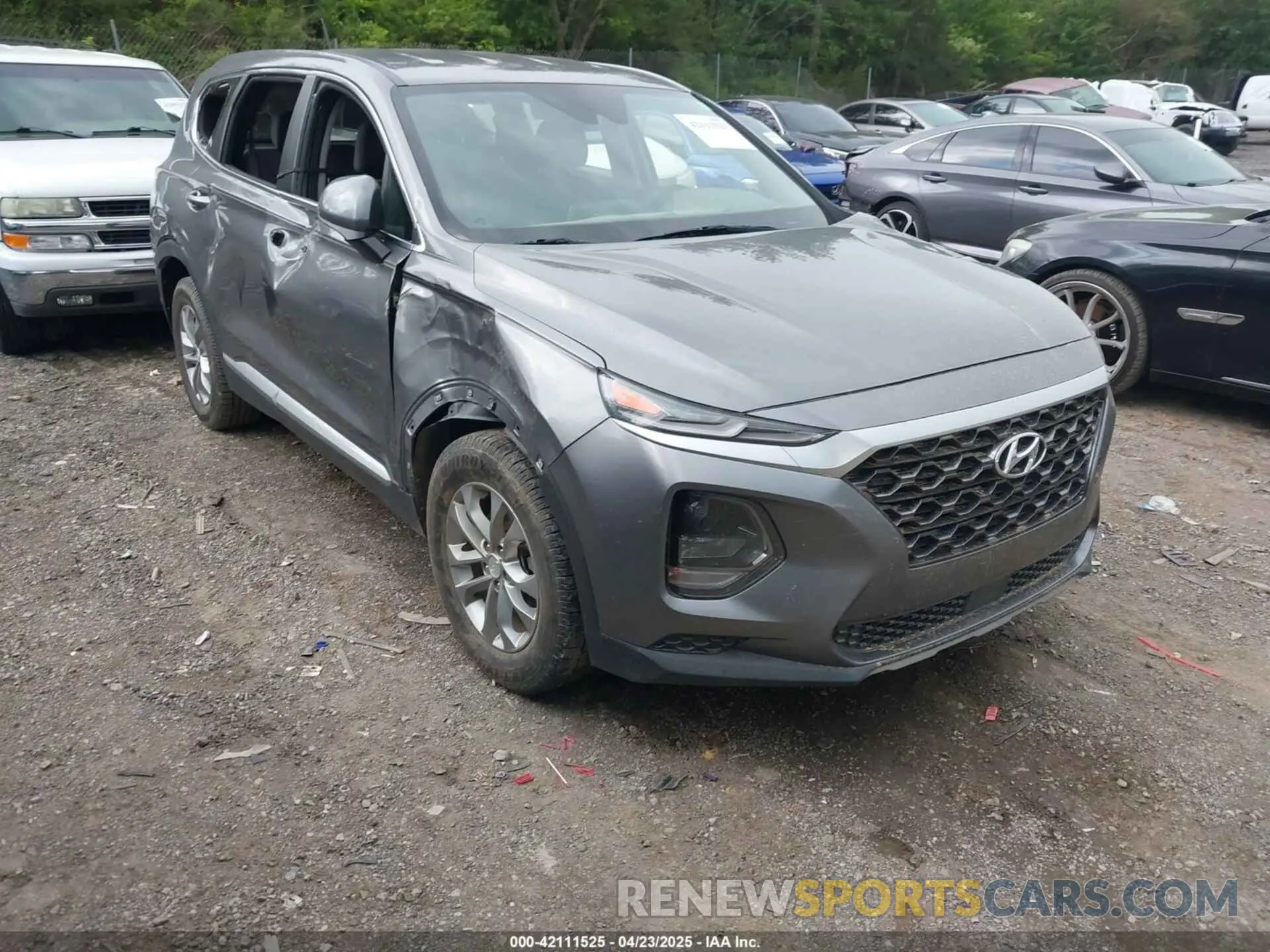 1 Photograph of a damaged car 5NMS23AD8KH126387 HYUNDAI SANTA FE 2019