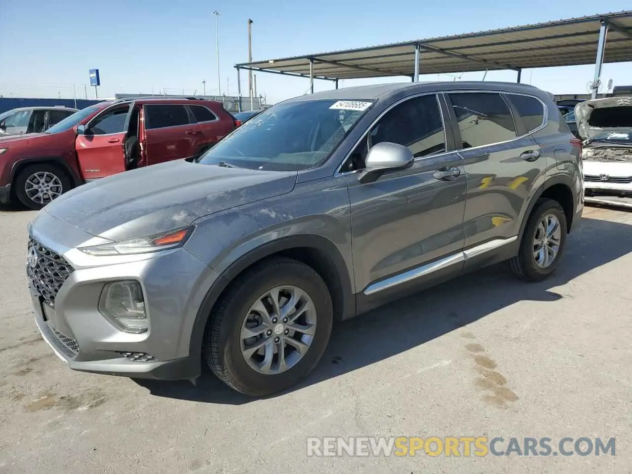 1 Photograph of a damaged car 5NMS23AD9KH043292 HYUNDAI SANTA FE 2019