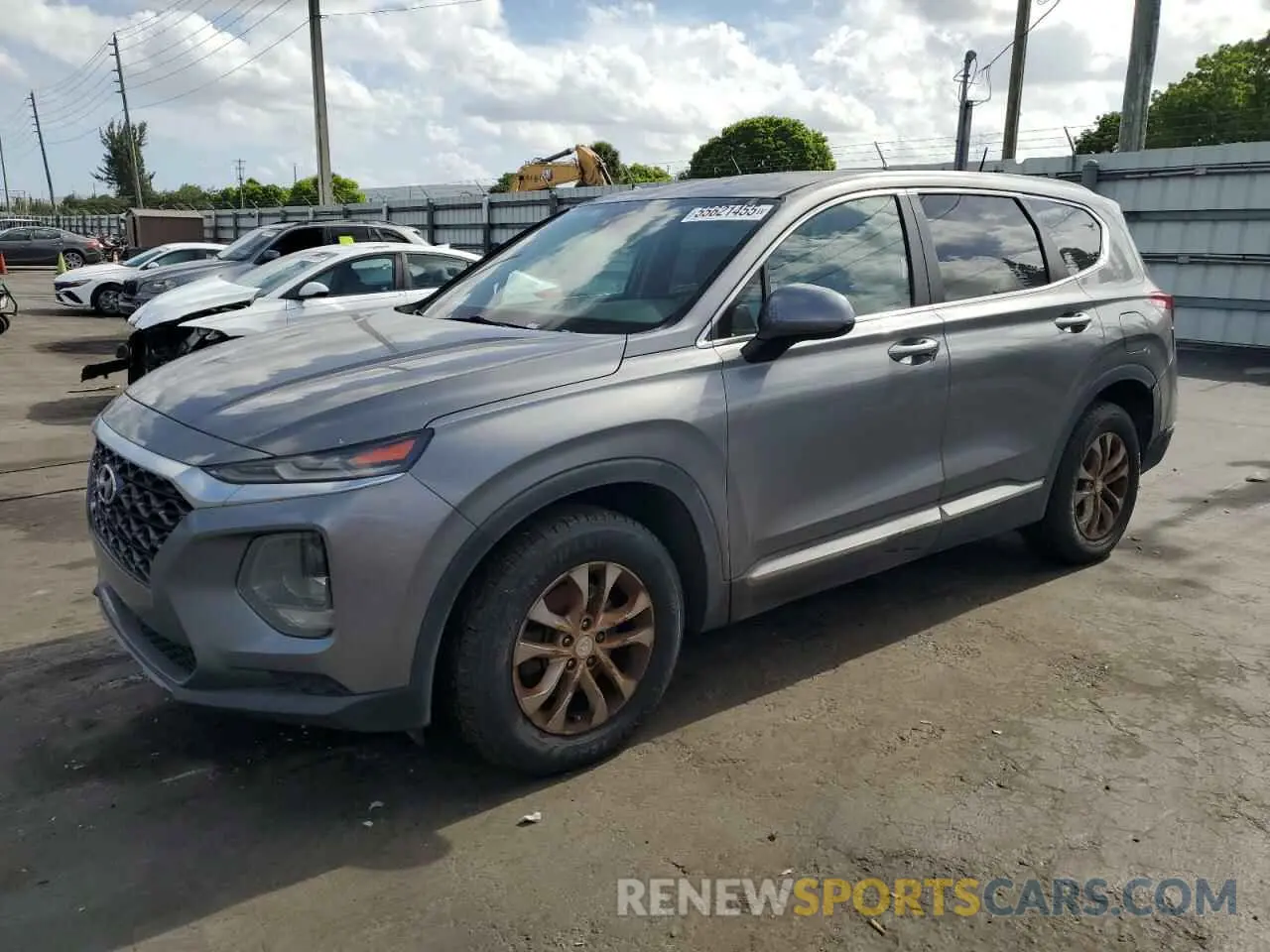 1 Photograph of a damaged car 5NMS23ADXKH070632 HYUNDAI SANTA FE 2019