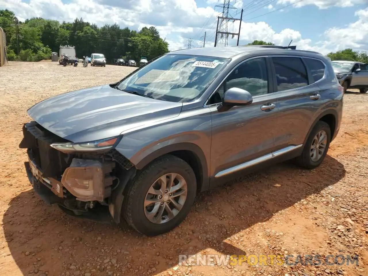 1 Photograph of a damaged car 5NMS2CAD0KH085480 HYUNDAI SANTA FE 2019