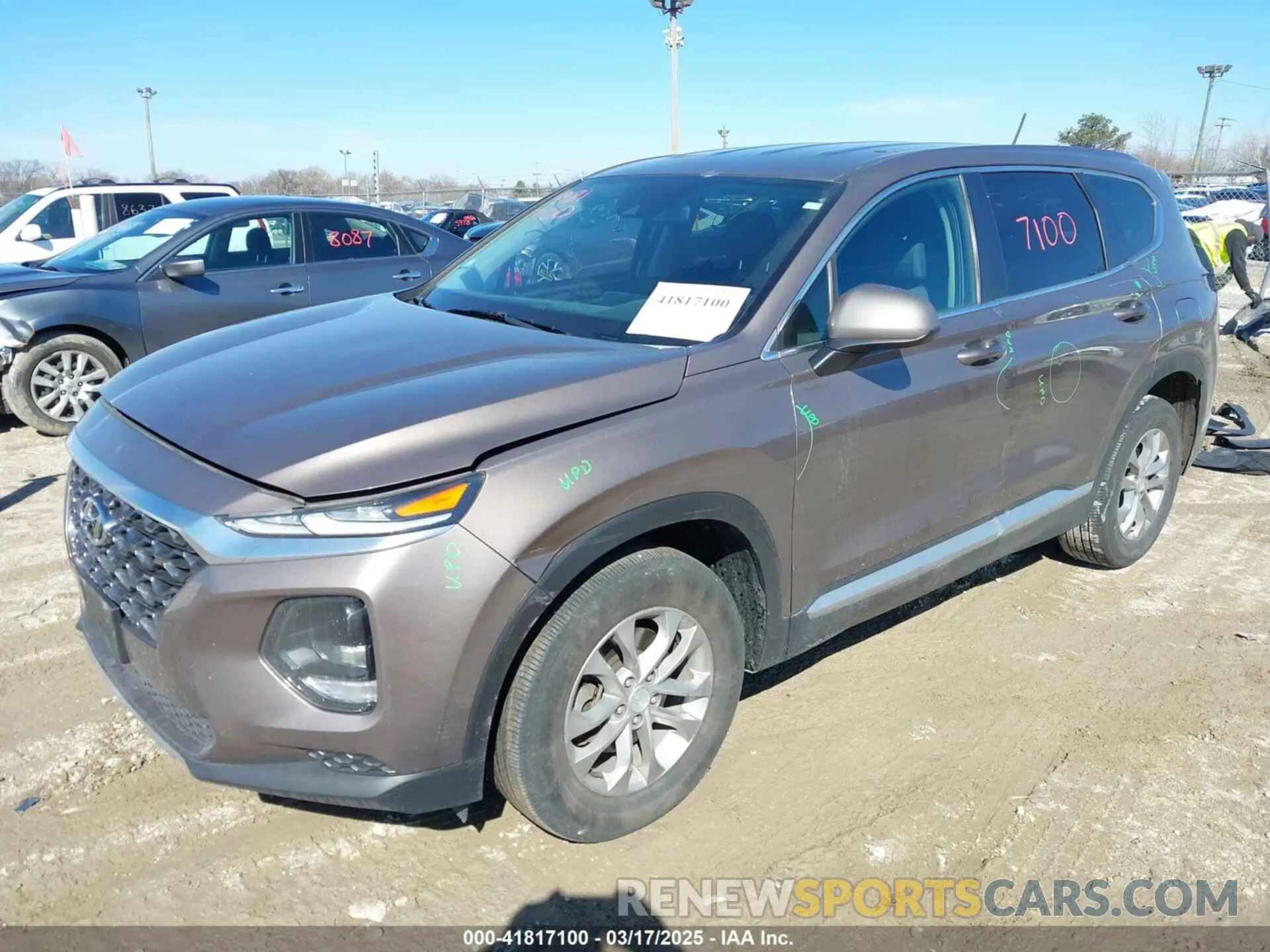 2 Photograph of a damaged car 5NMS2CAD0KH117649 HYUNDAI SANTA FE 2019