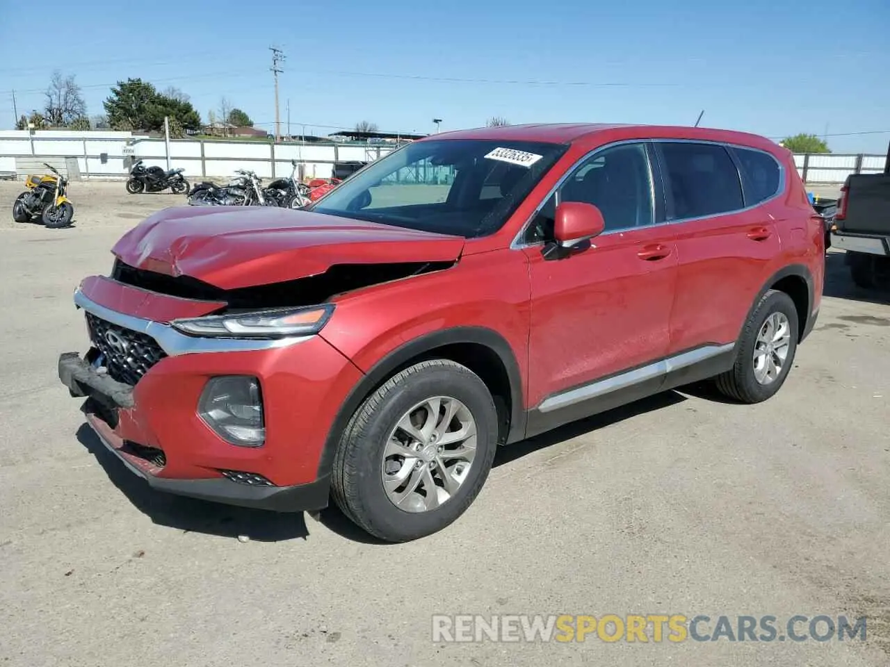 1 Photograph of a damaged car 5NMS2CAD1KH032125 HYUNDAI SANTA FE 2019