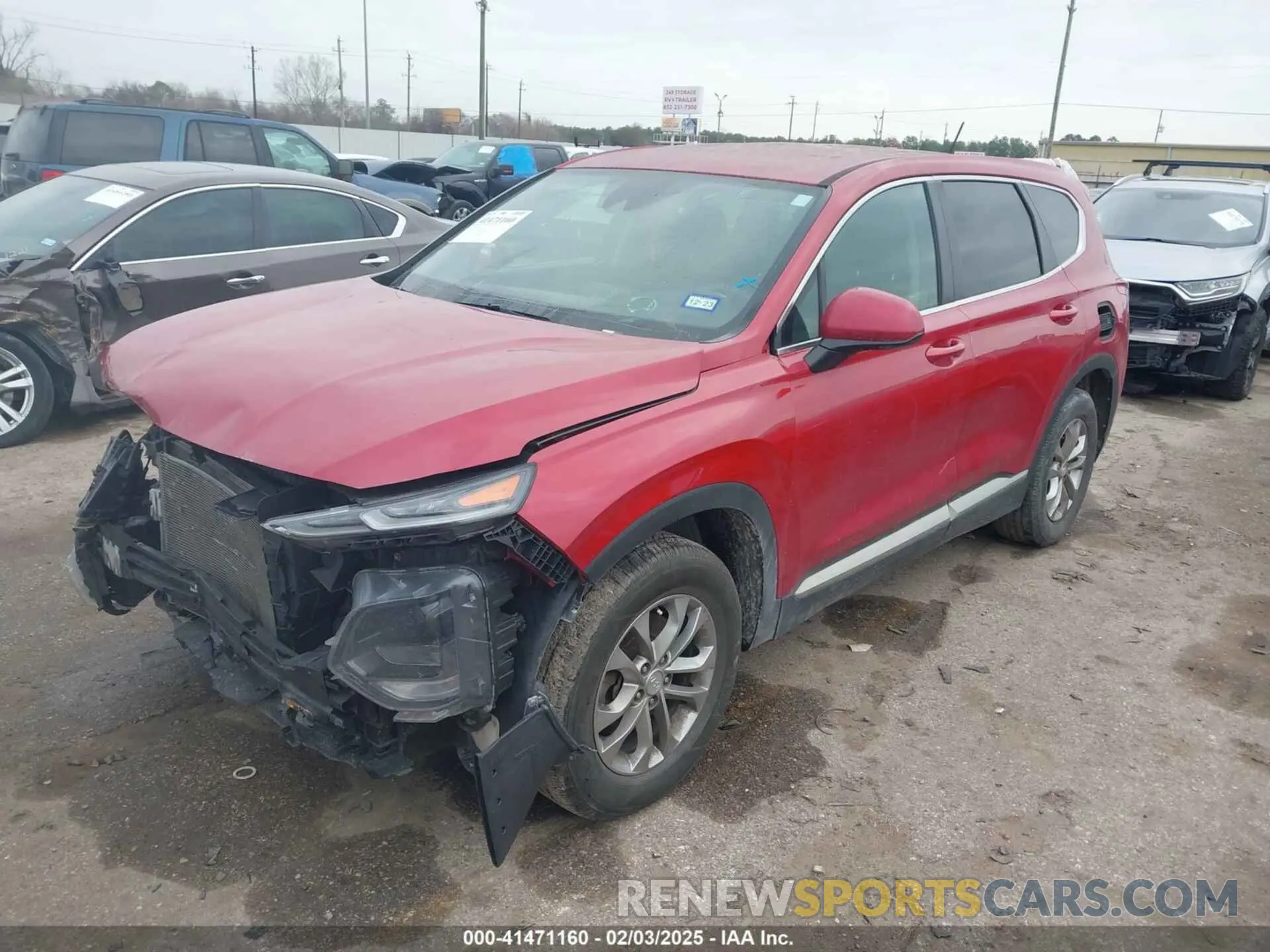 2 Photograph of a damaged car 5NMS2CAD5KH091985 HYUNDAI SANTA FE 2019