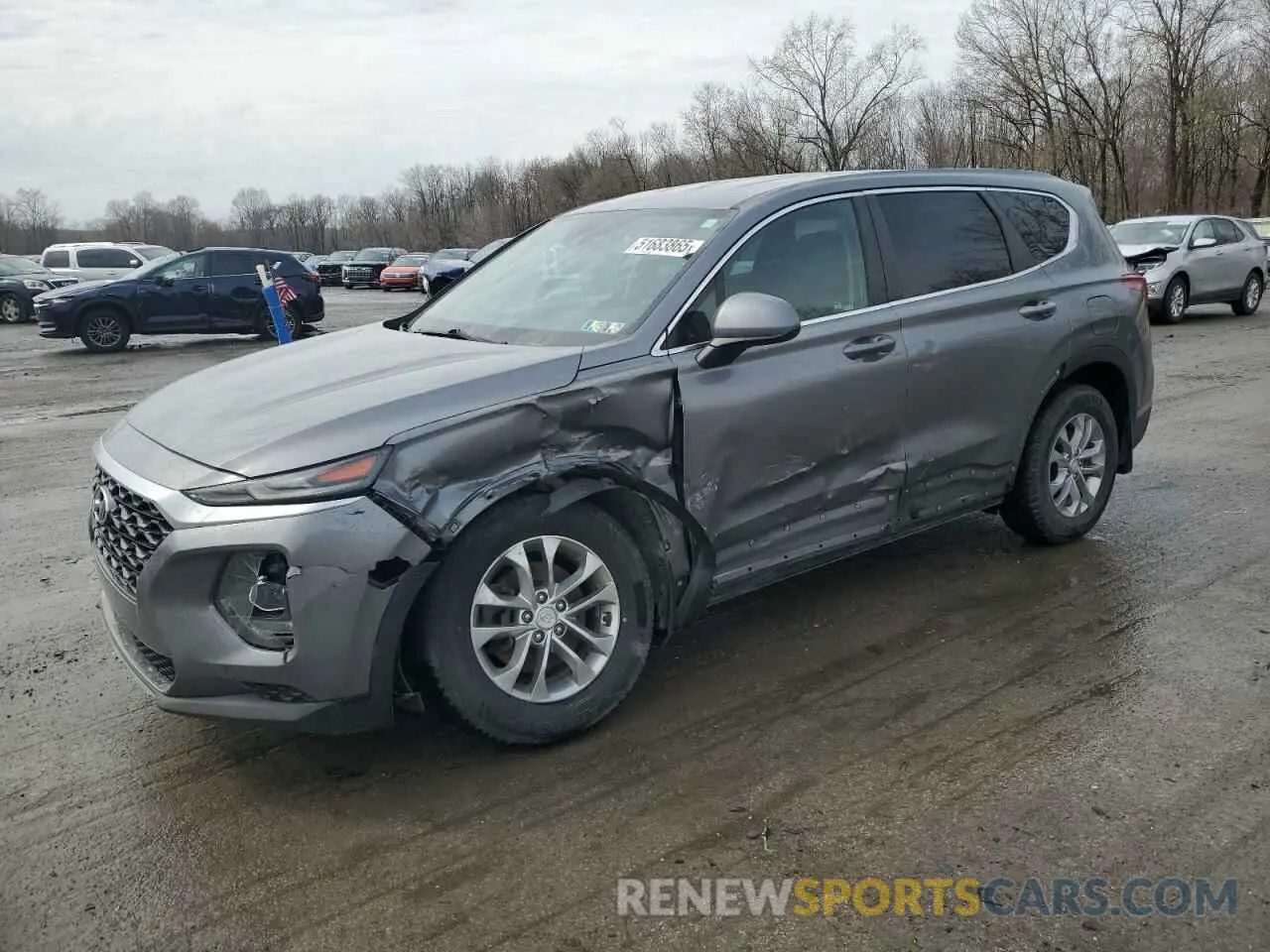1 Photograph of a damaged car 5NMS2CAD5KH093963 HYUNDAI SANTA FE 2019