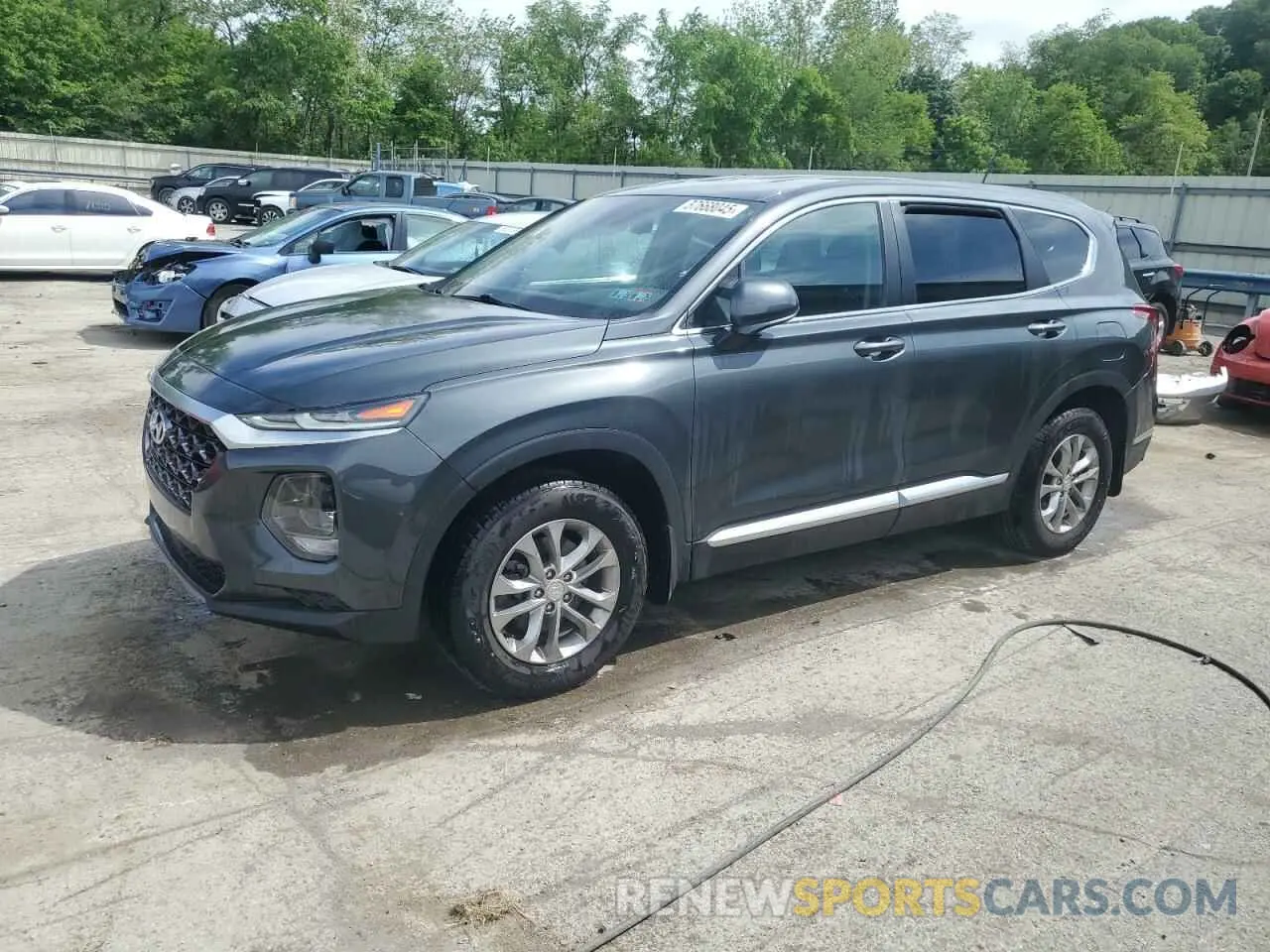 1 Photograph of a damaged car 5NMS2CAD6KH095088 HYUNDAI SANTA FE 2019