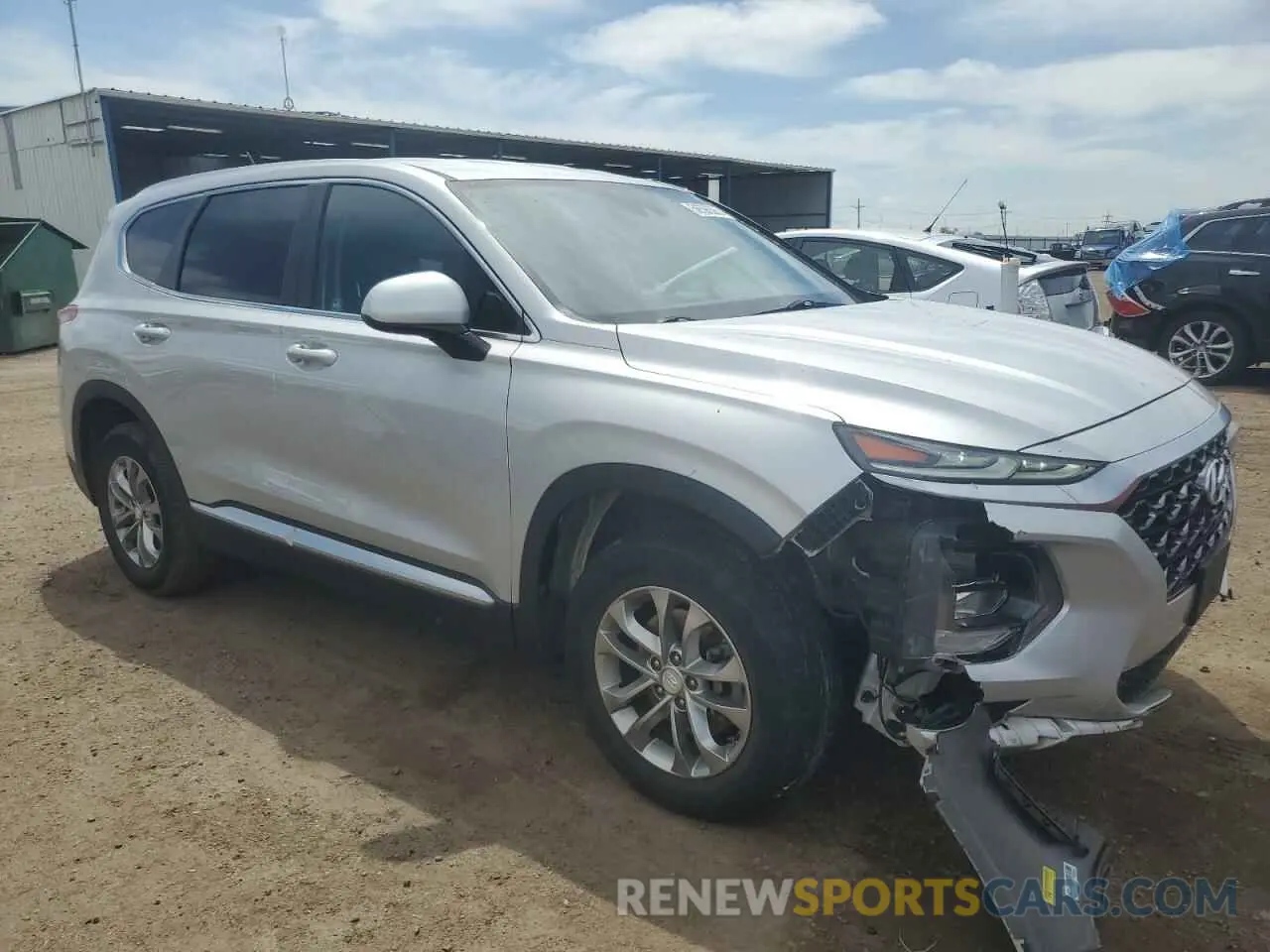4 Photograph of a damaged car 5NMS2CAD6KH108020 HYUNDAI SANTA FE 2019