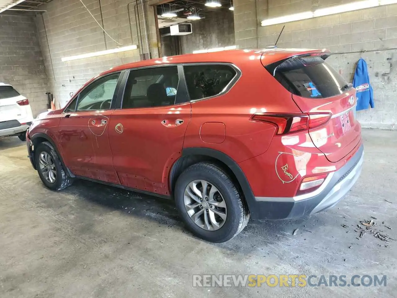 2 Photograph of a damaged car 5NMS2CAD9KH039548 HYUNDAI SANTA FE 2019