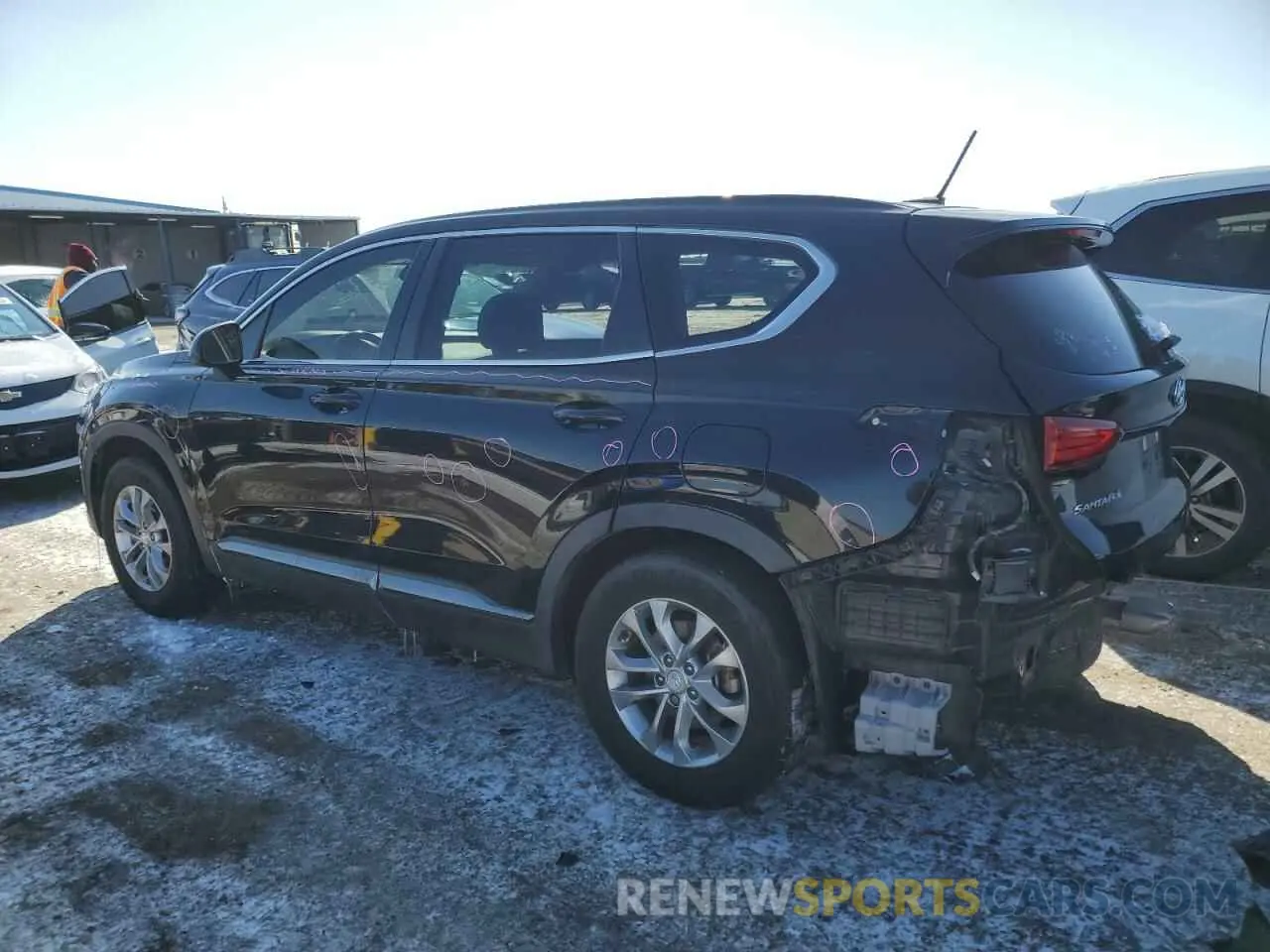 2 Photograph of a damaged car 5NMS2CAD9KH049870 HYUNDAI SANTA FE 2019